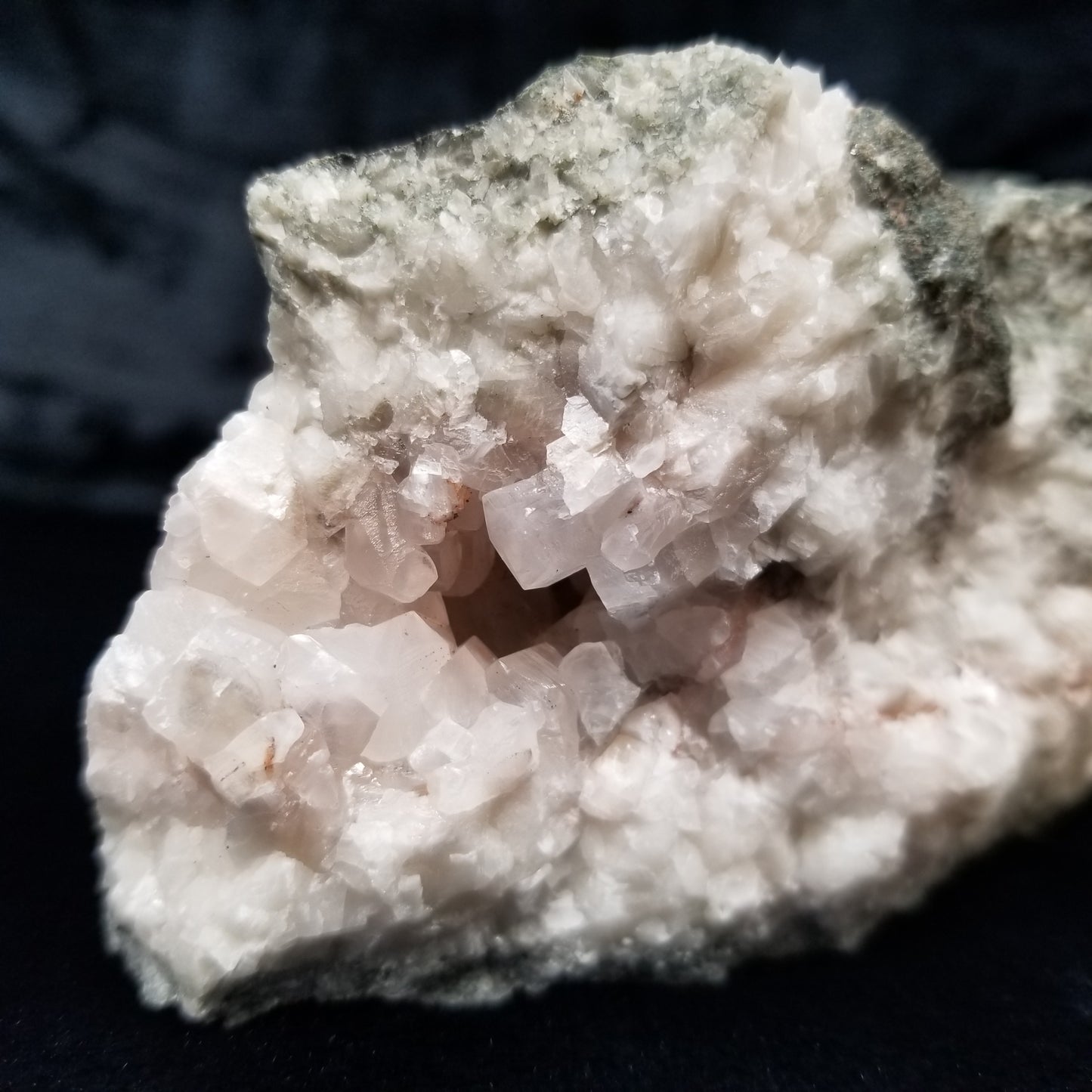 #11193 Hematite on clear Combined form Calcite with Hematite inclusions