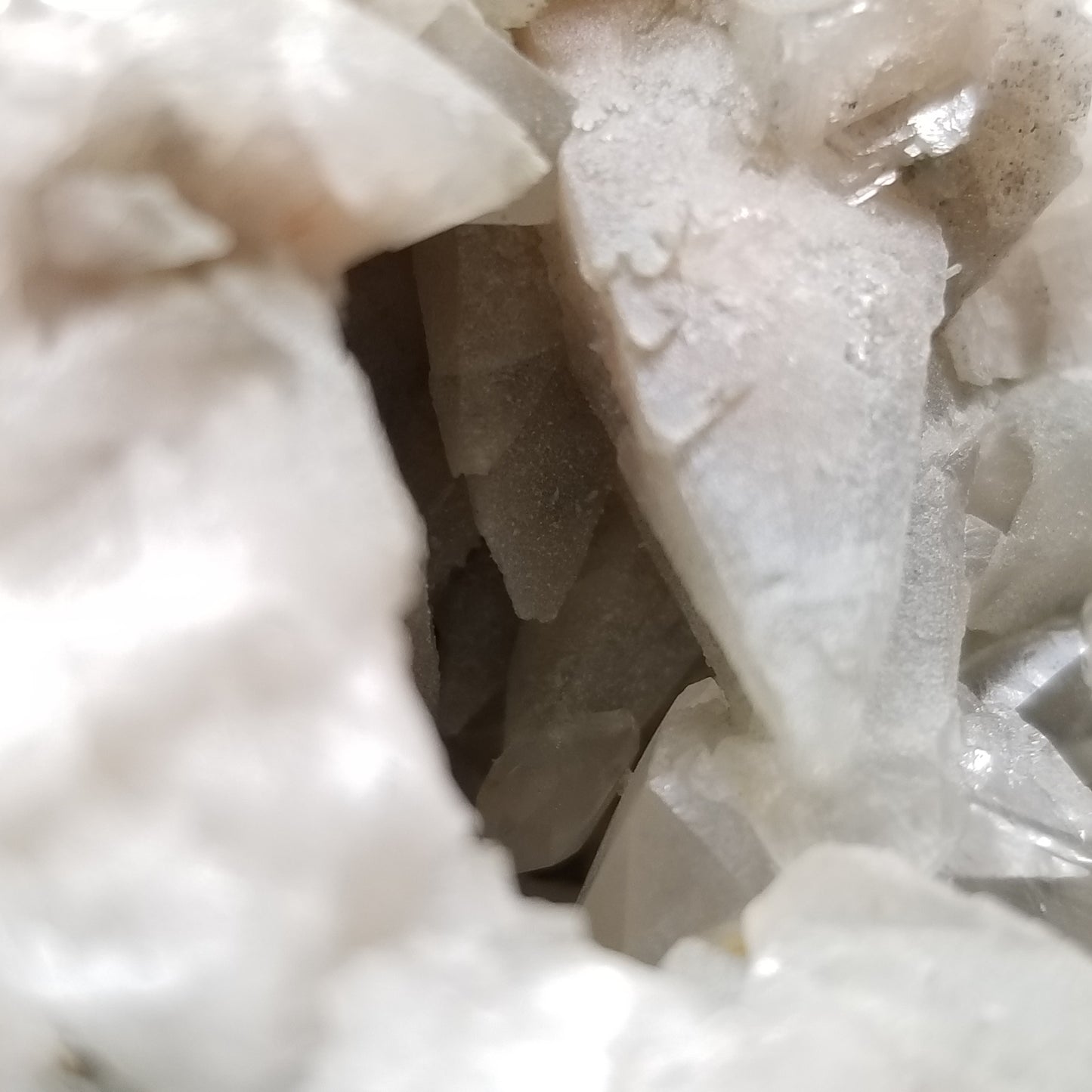 #11197 Small Calcite crystals on white Dolomite and Chalcopyrite on special Dogtooth Spar Calcite