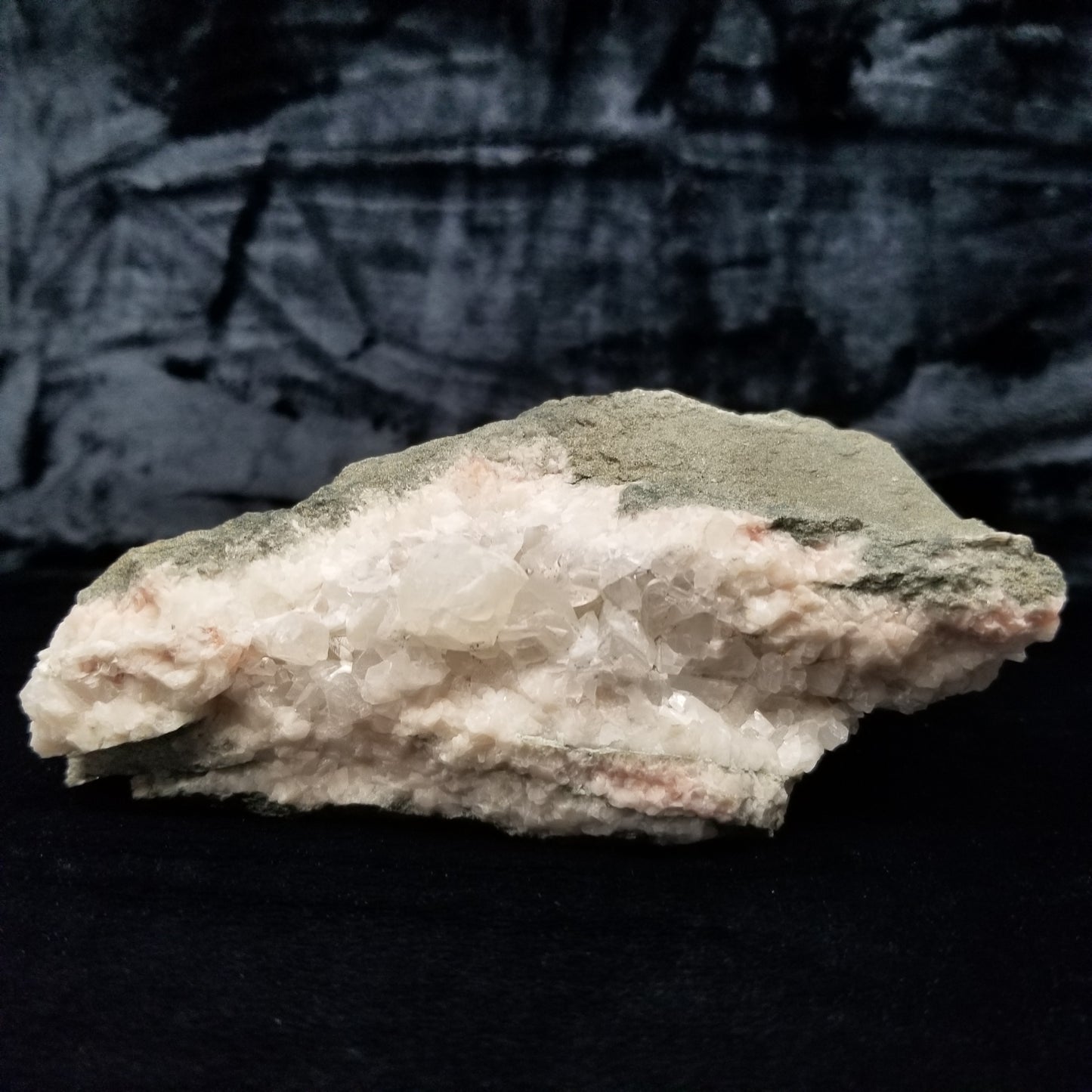 #11234 Clear Combined form Calcite with Chalcopyrite inclusions on matrix