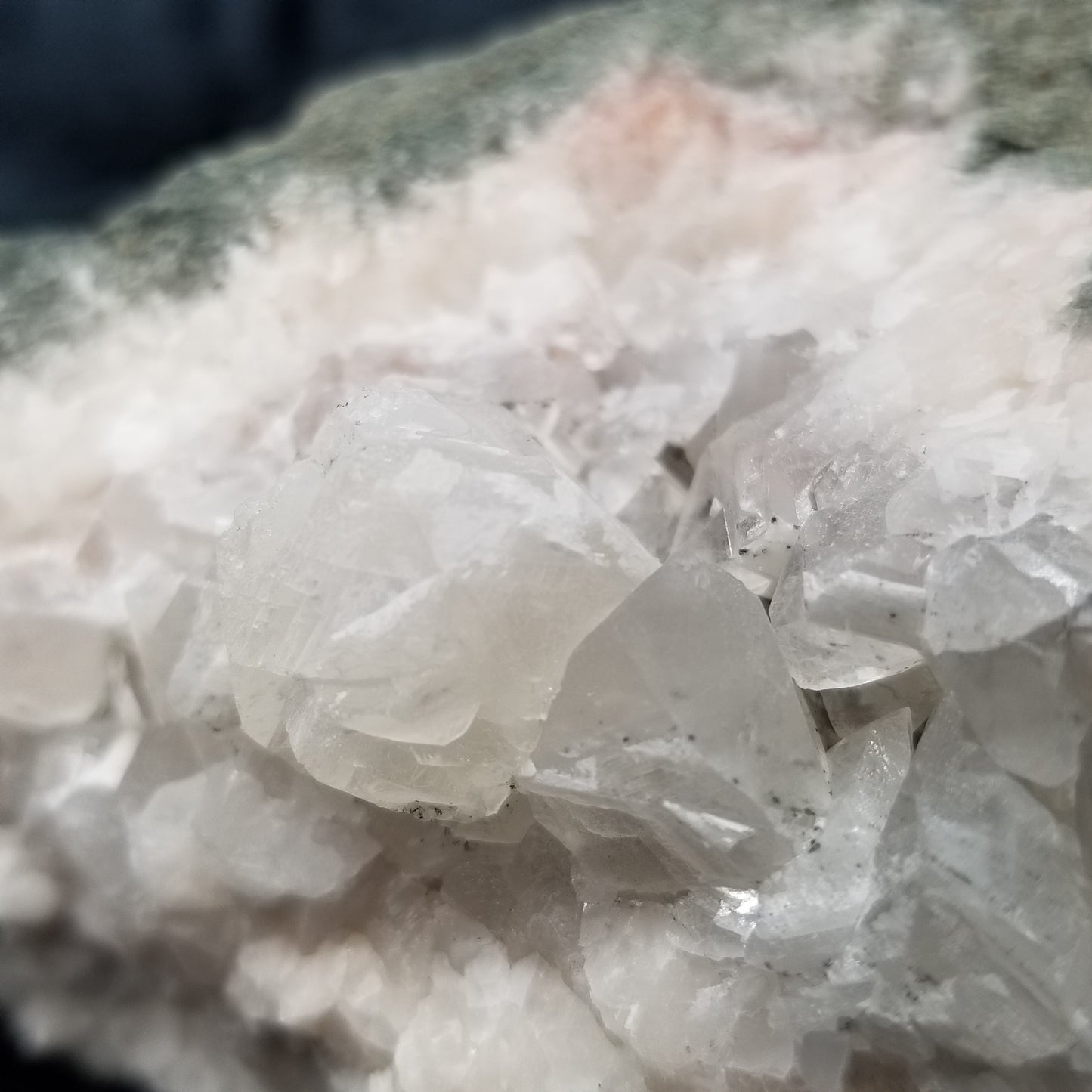 #11234 Clear Combined form Calcite with Chalcopyrite inclusions on matrix