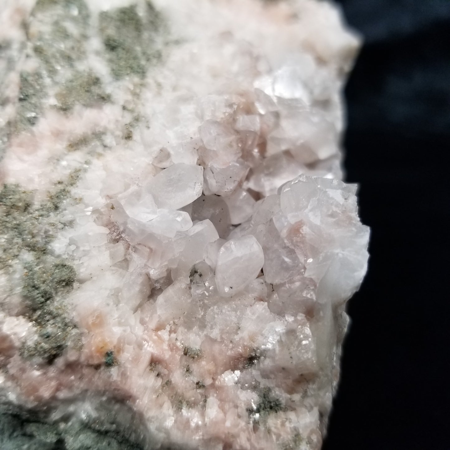 #11235 Clear Combined form Calcite formation with Hematite inclusions on matrix