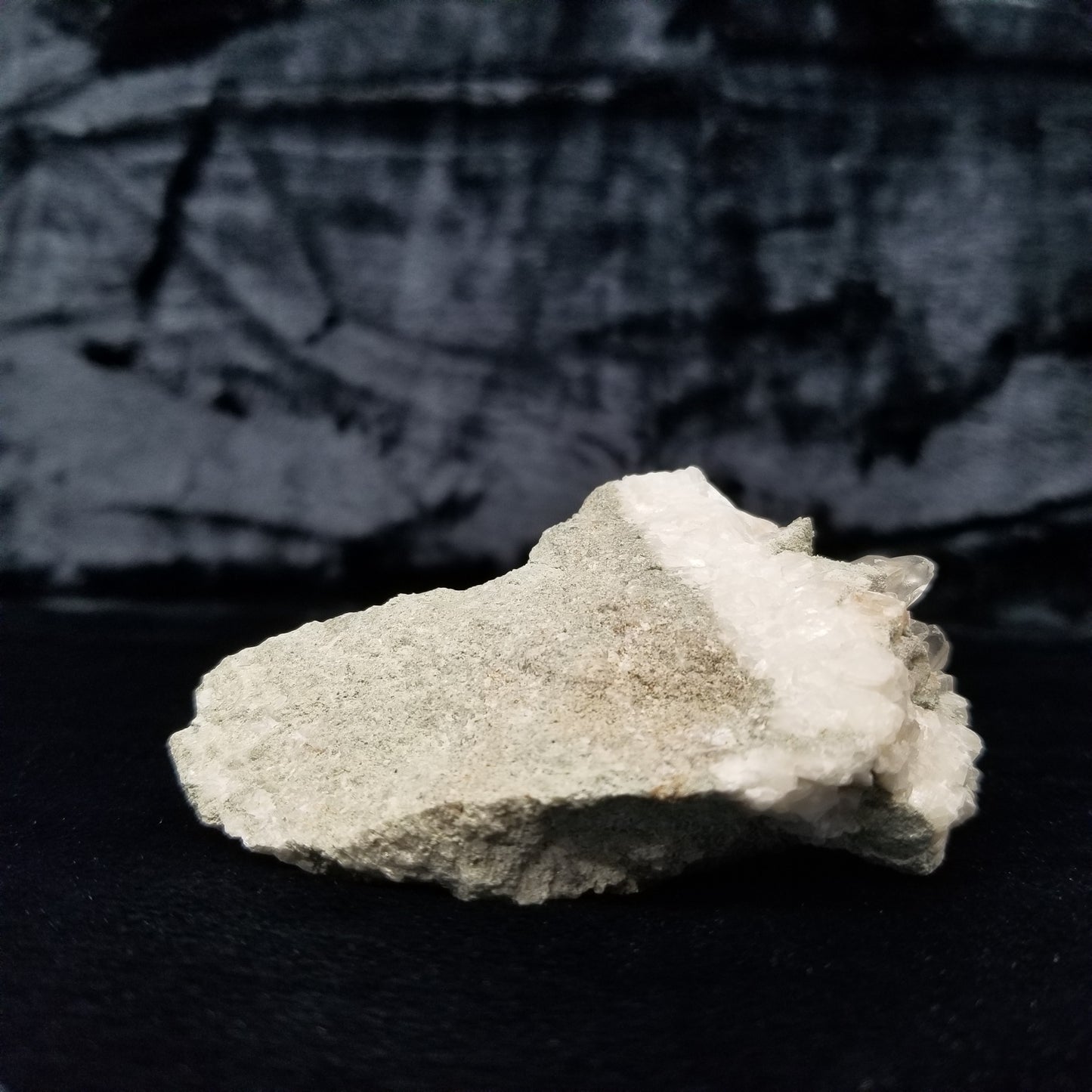 #11236 Chalcopyrite and white Dolomite on Dogtooth Spar Calcite on matrix