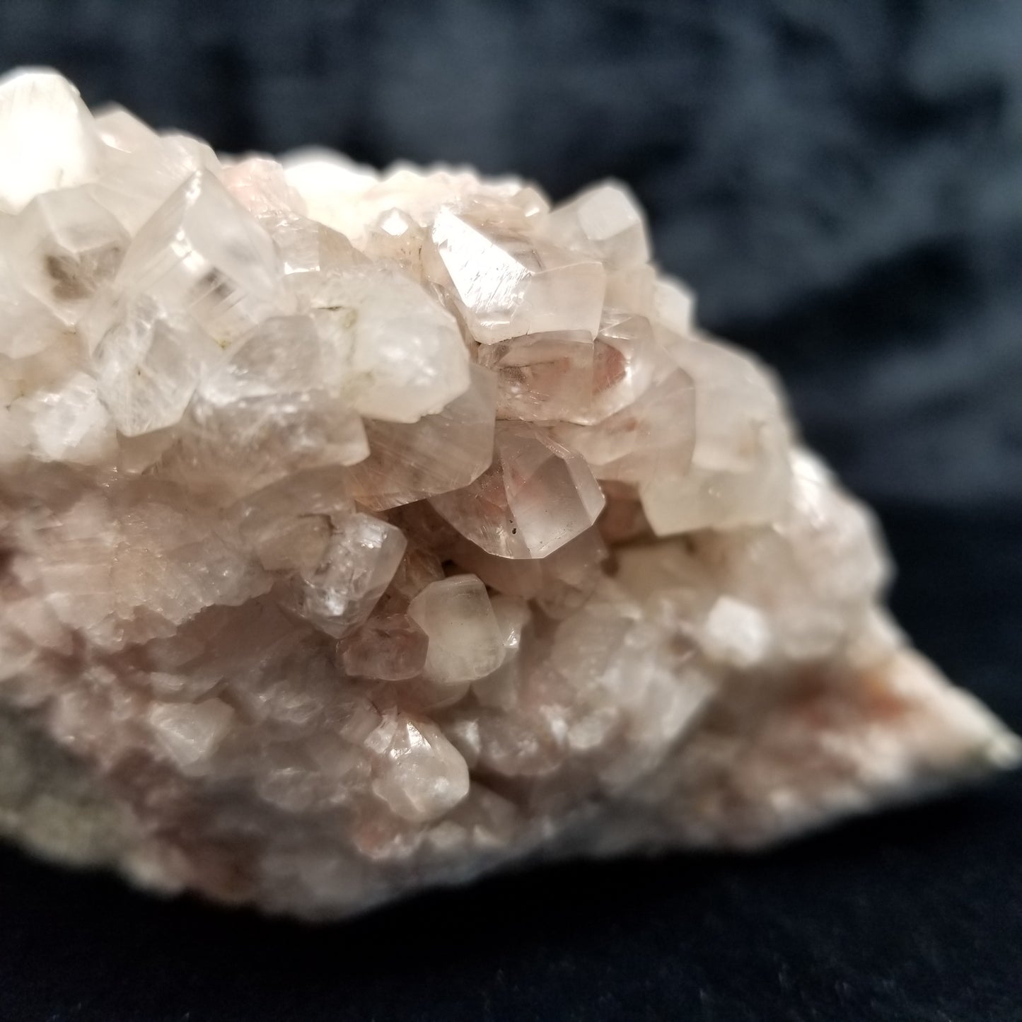 #11237 Clear Combined form Calcite with Hematite phantom inclusions on matrix