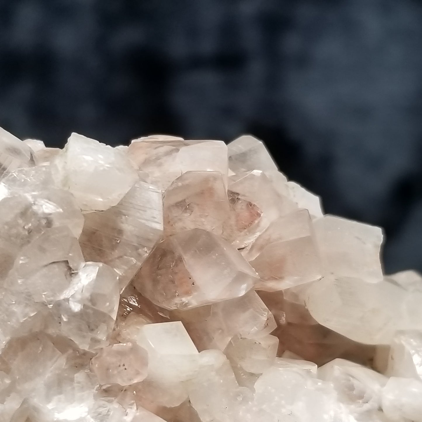#11237 Clear Combined form Calcite with Hematite phantom inclusions on matrix