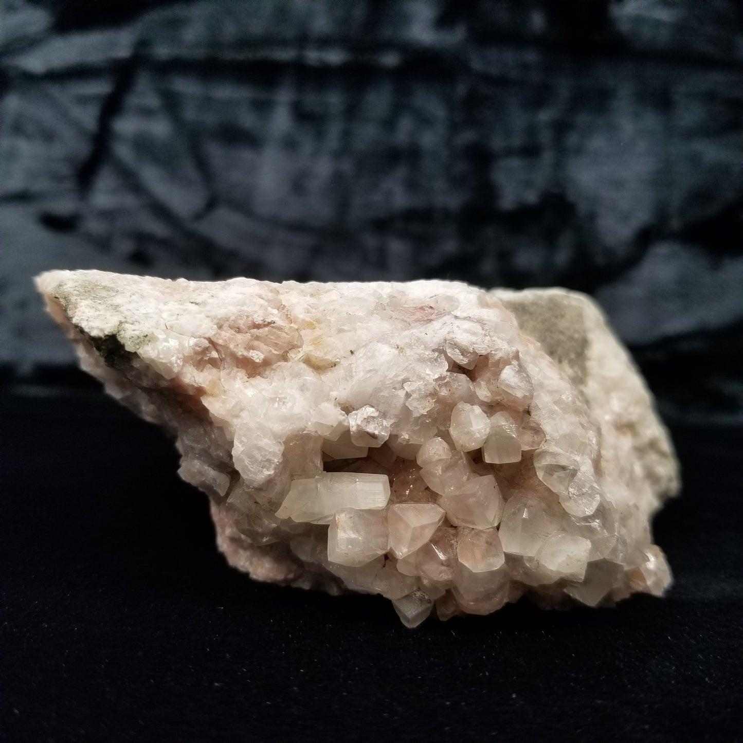 #11237 Clear Combined form Calcite with Hematite phantom inclusions on matrix