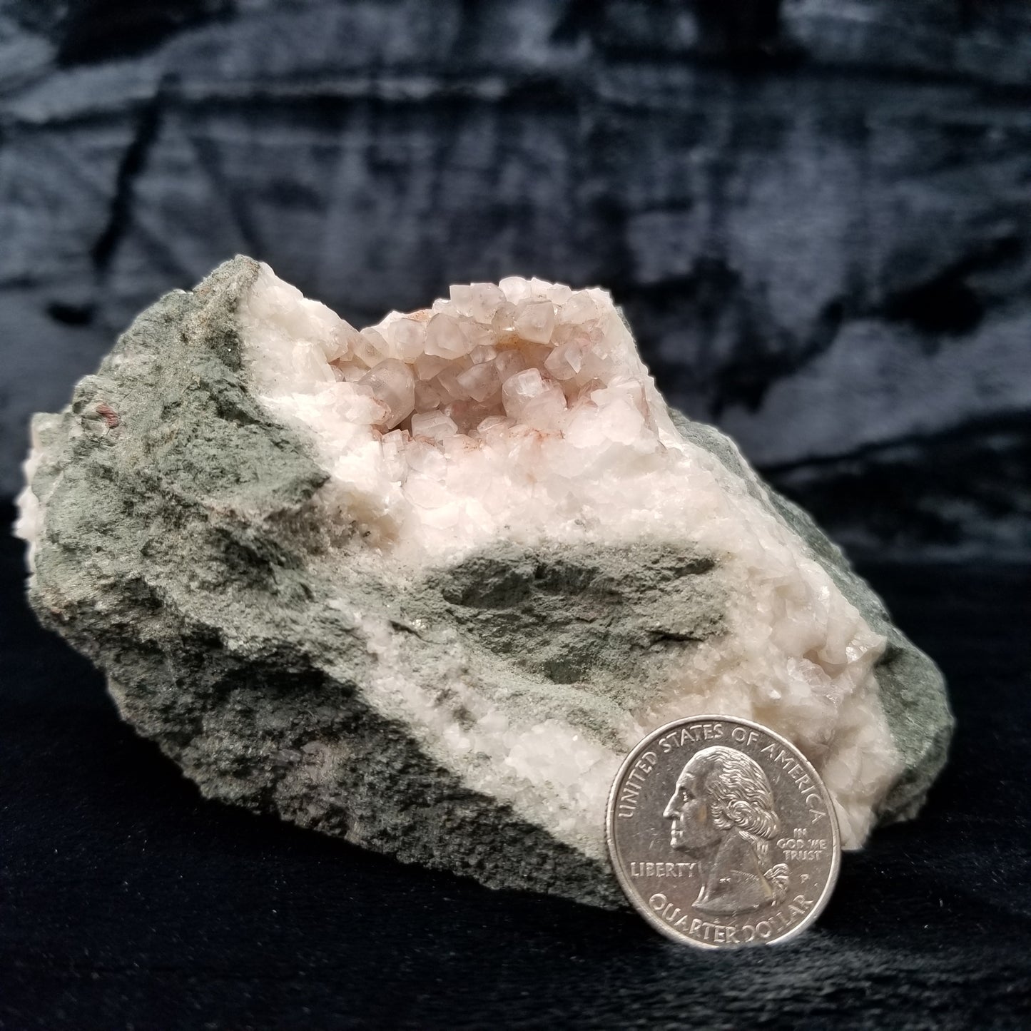 #11238 Clear Combined form Calcite formation with Hematite inclusions