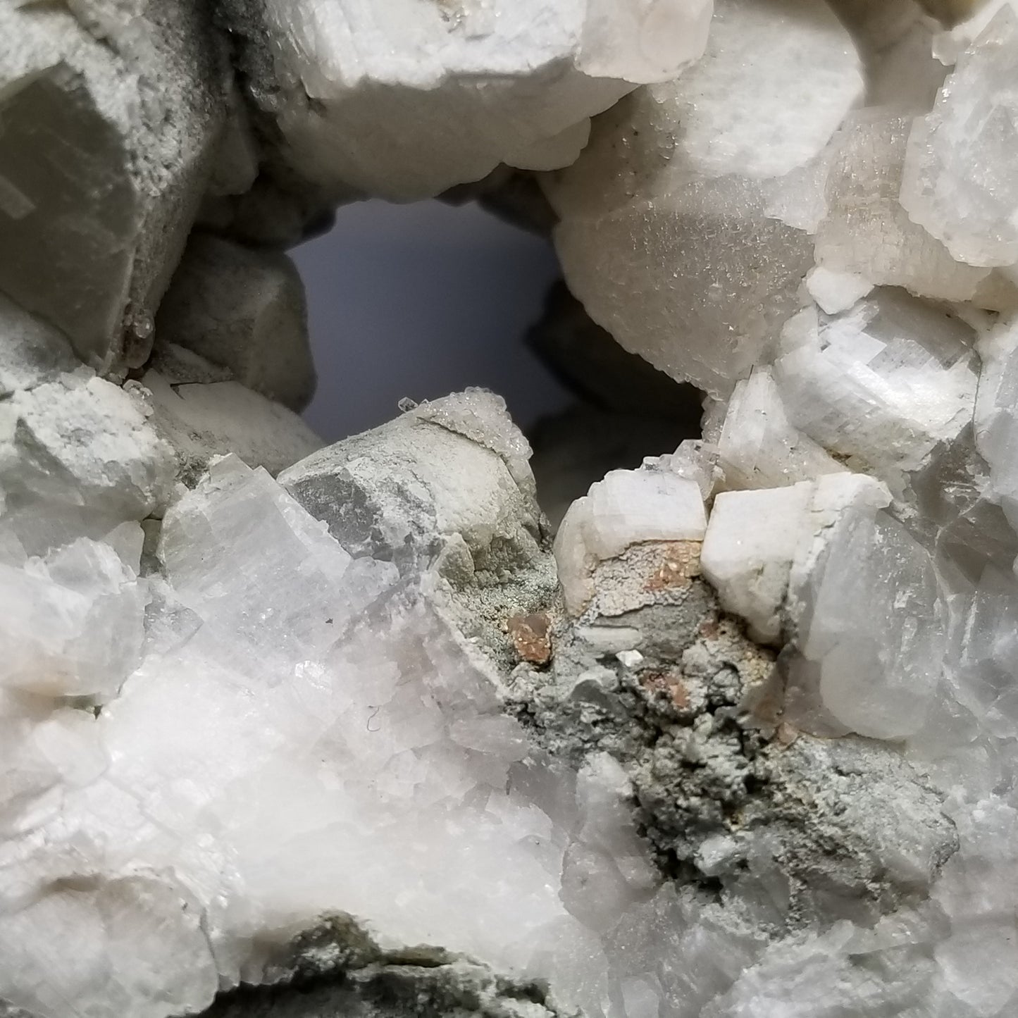 #11239 White Dolomite with Nailhead Spar Calcite on Combined form Clacite with millions of years formation on matrix