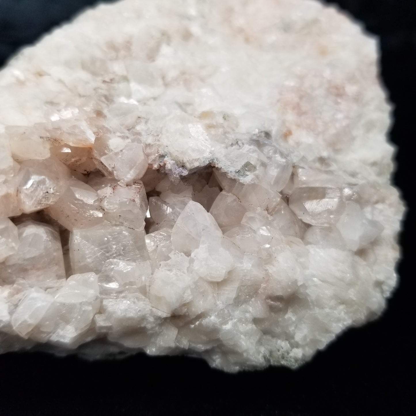 #11240 Clear Combined form Calcite with Hematite inclusions on matrix