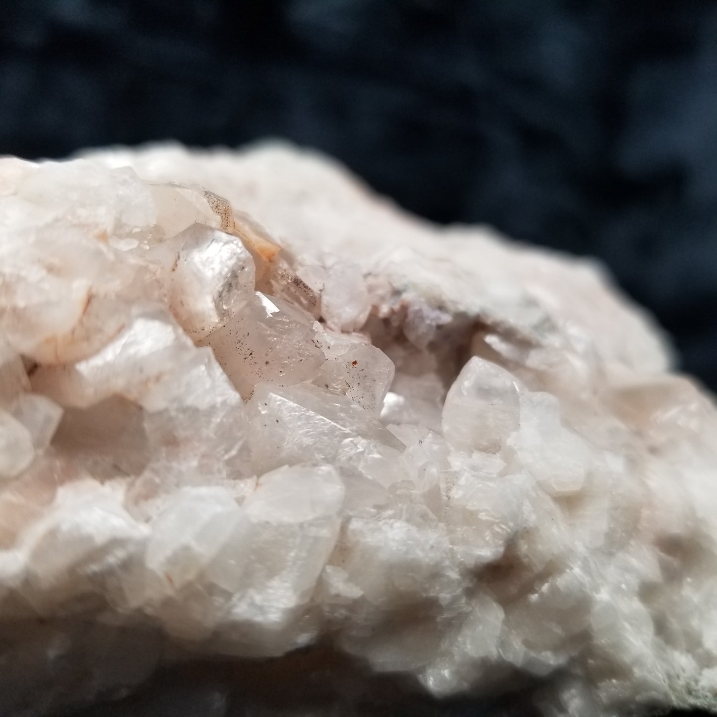 #11240 Clear Combined form Calcite with Hematite inclusions on matrix