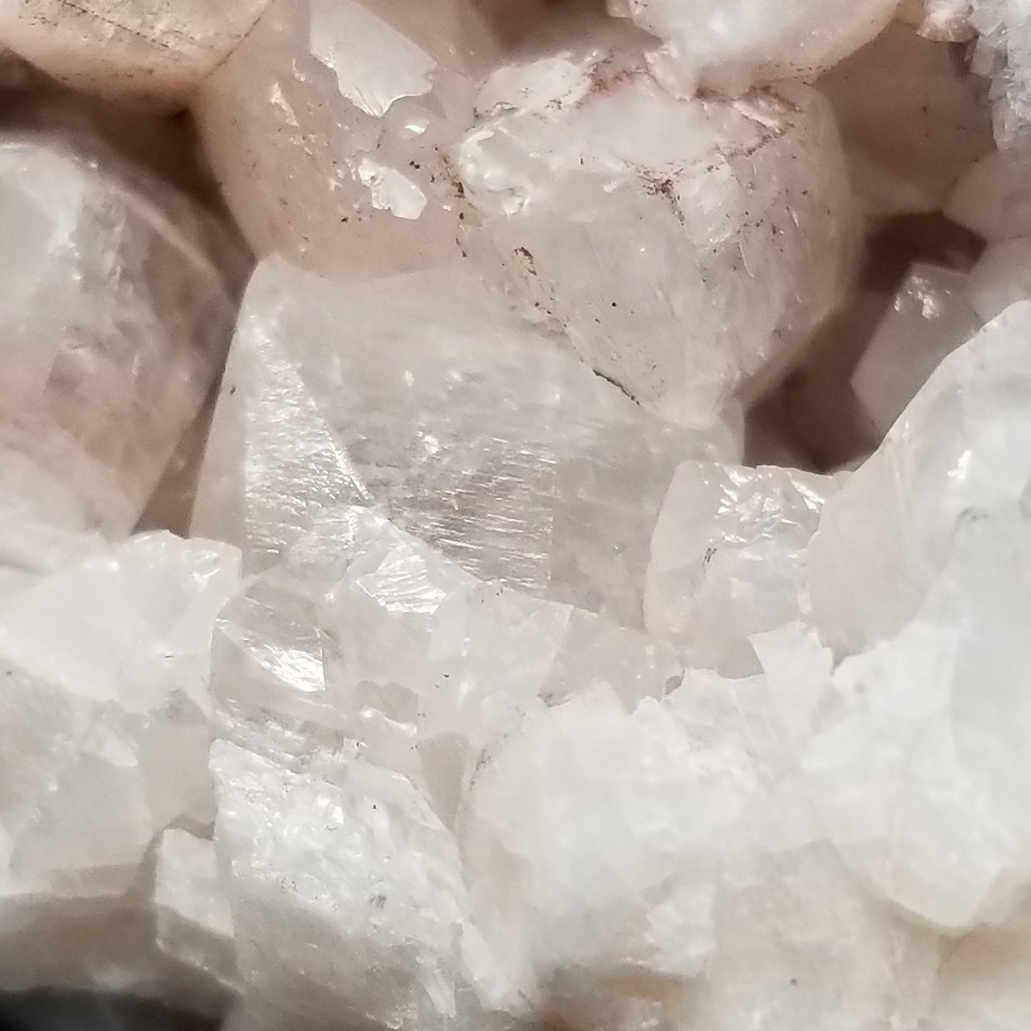 #11240 Clear Combined form Calcite with Hematite inclusions on matrix