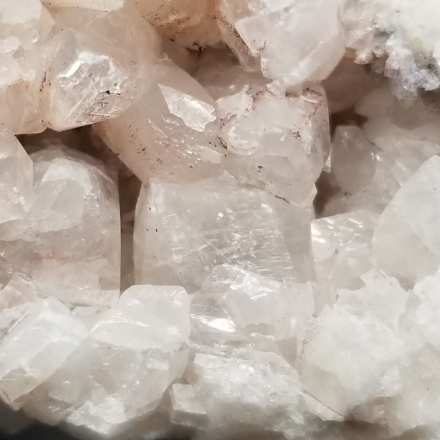 #11240 Clear Combined form Calcite with Hematite inclusions on matrix