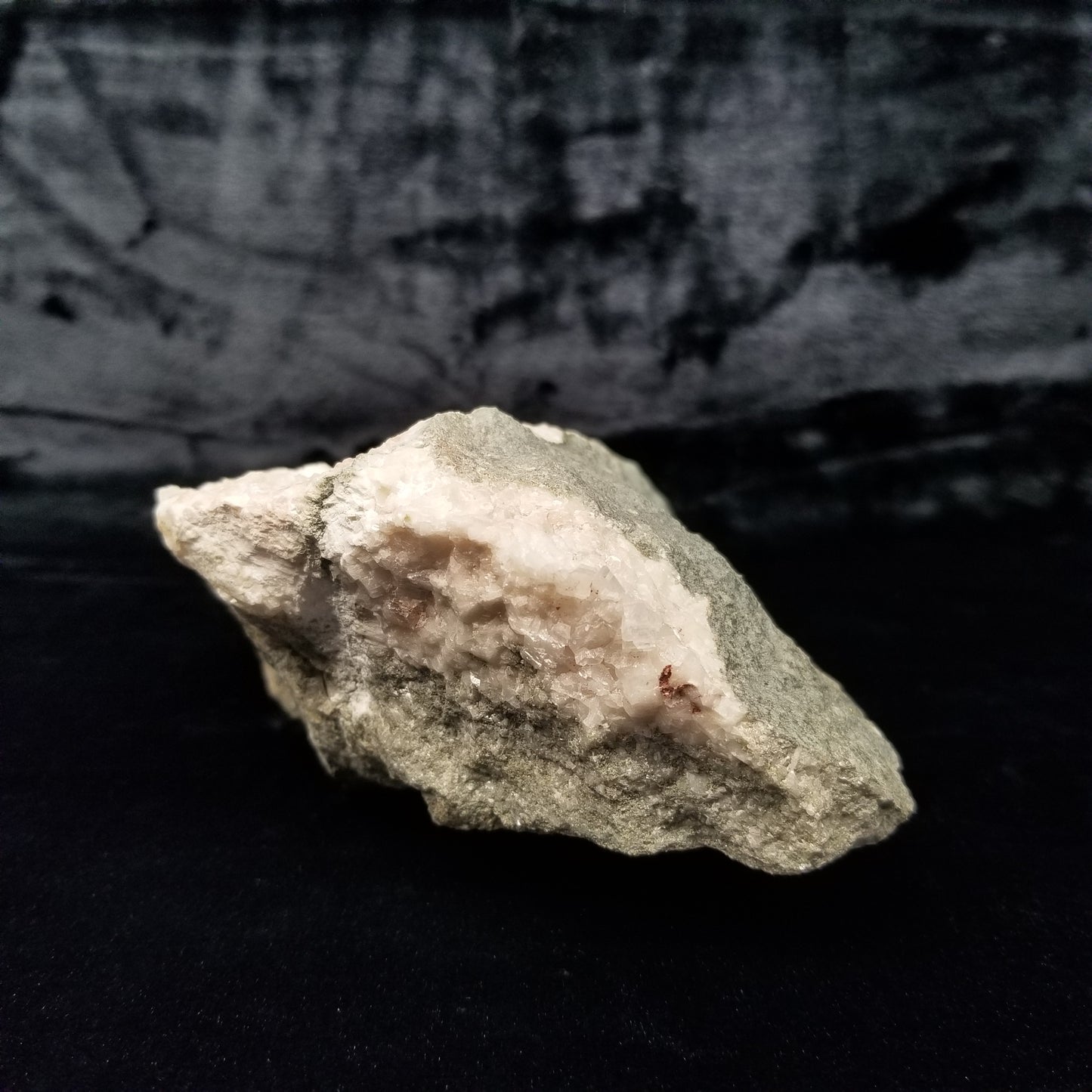 #11240 Clear Combined form Calcite with Hematite inclusions on matrix
