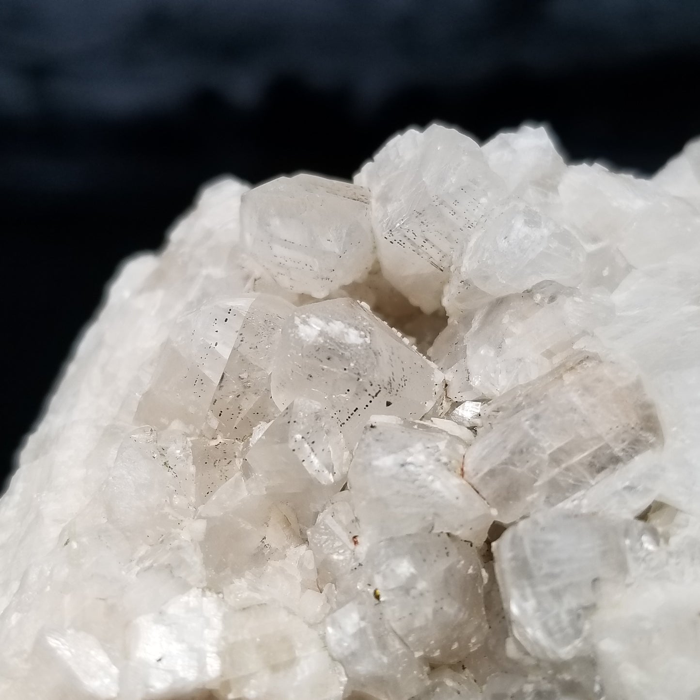 #11243 Chalcopyrite on clear Combined form Calcite with Chalcopyrite inclusions