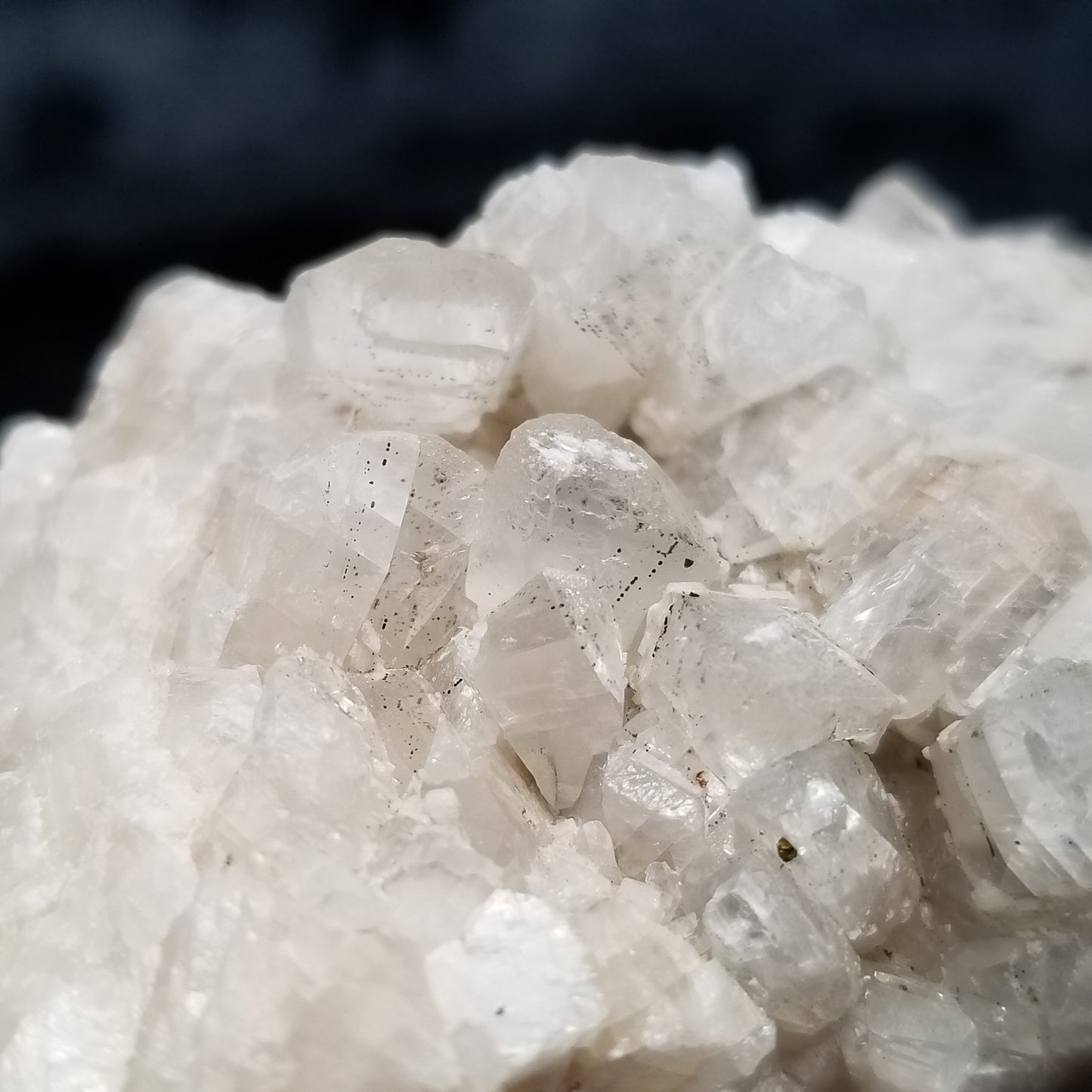 #11243 Chalcopyrite on clear Combined form Calcite with Chalcopyrite inclusions