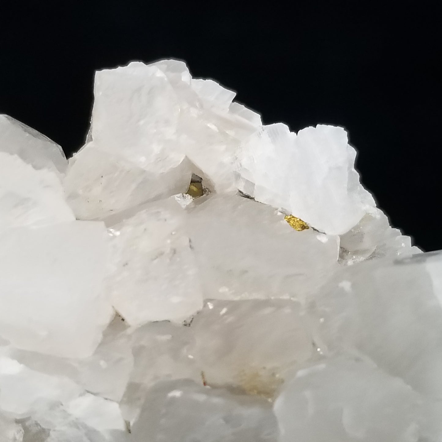 #11245 Chalcopyrite ore on clear Combined form Calcite cluster