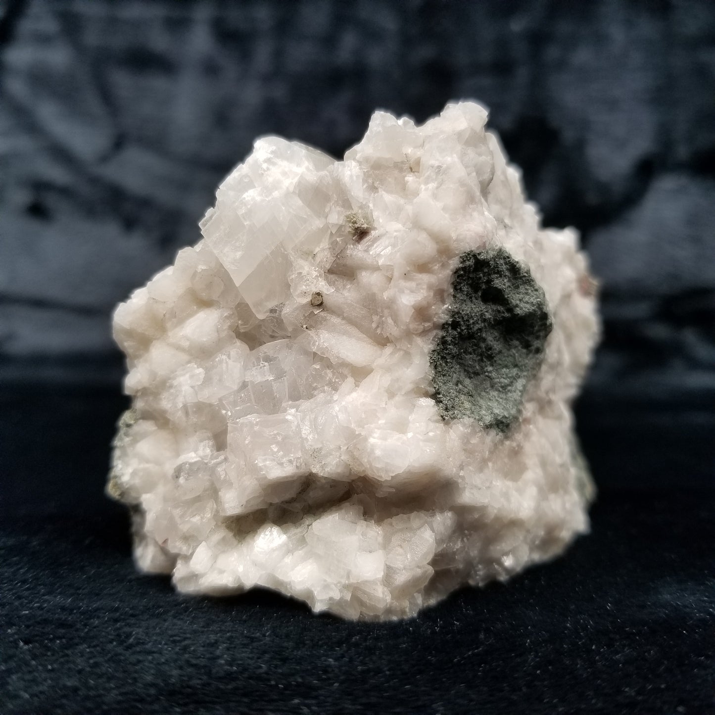 #11245 Chalcopyrite ore on clear Combined form Calcite cluster