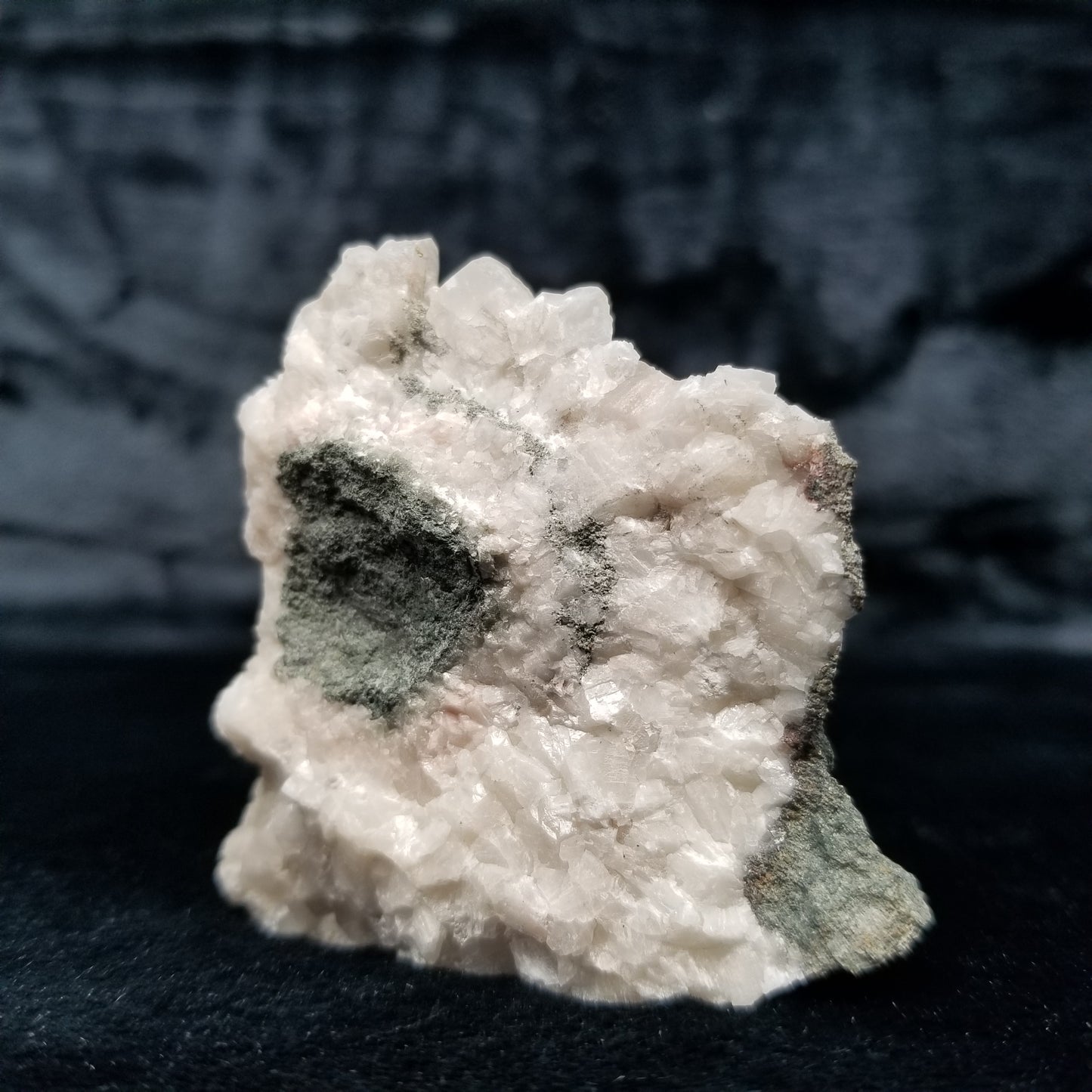 #11245 Chalcopyrite ore on clear Combined form Calcite cluster