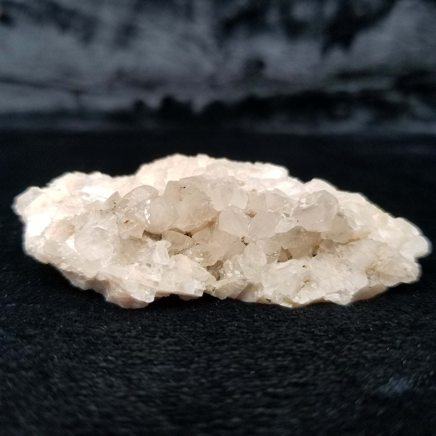 #11247 White Dolomite and Chalcopyrite on clear Combined form Calcite on matrix