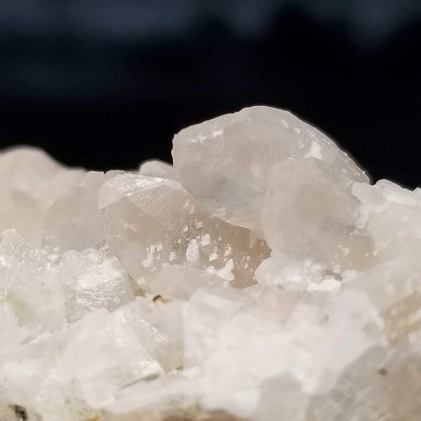 #11247 White Dolomite and Chalcopyrite on clear Combined form Calcite on matrix