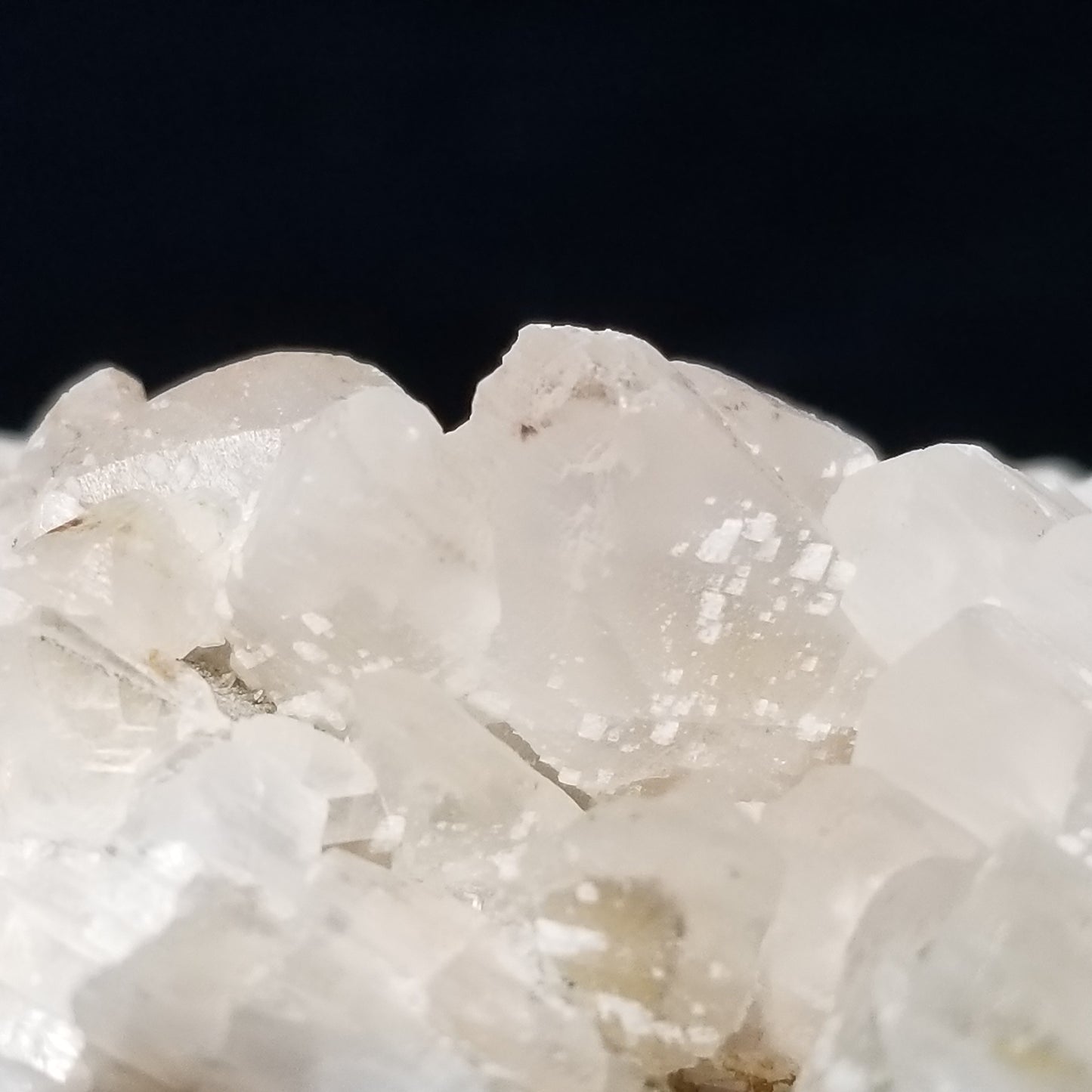 #11247 White Dolomite and Chalcopyrite on clear Combined form Calcite on matrix