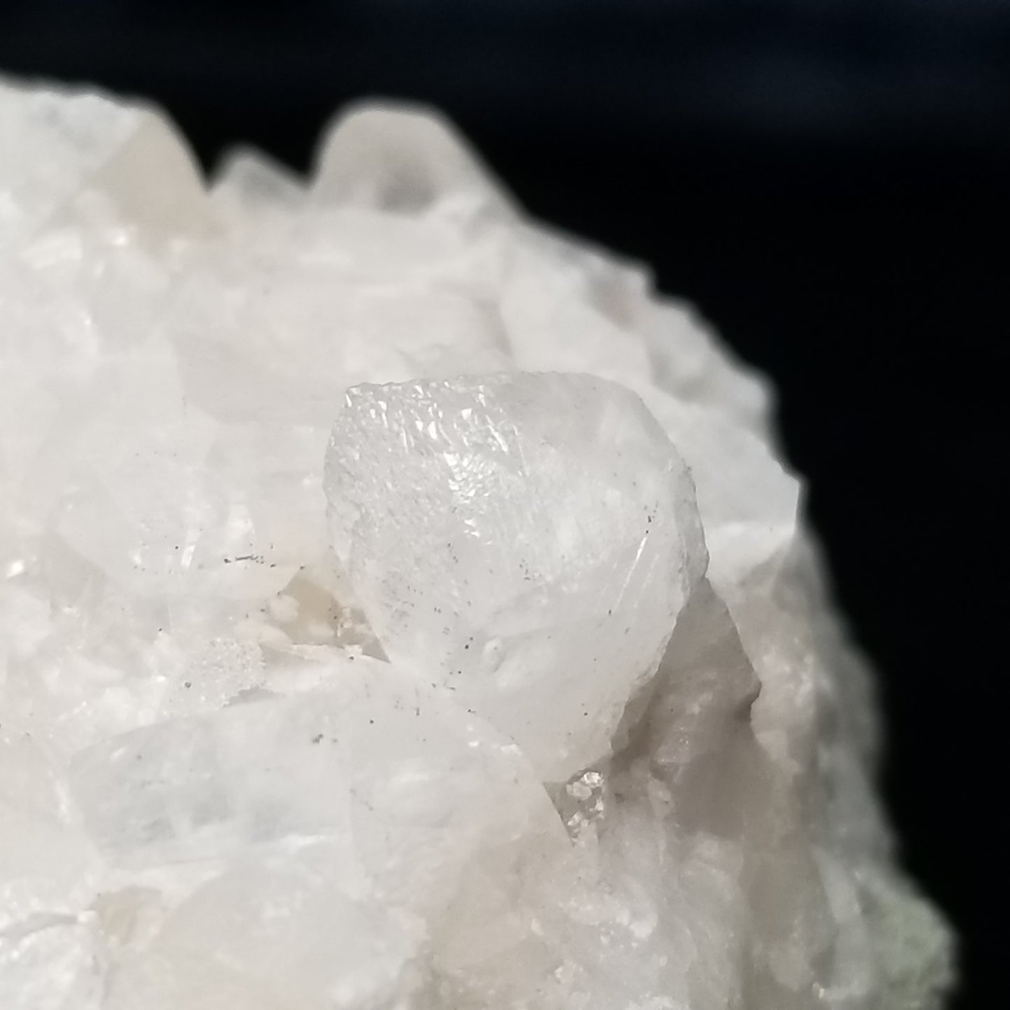 #11248 Chalcopyrite on small Combined form Calcite on white Calcite matrix