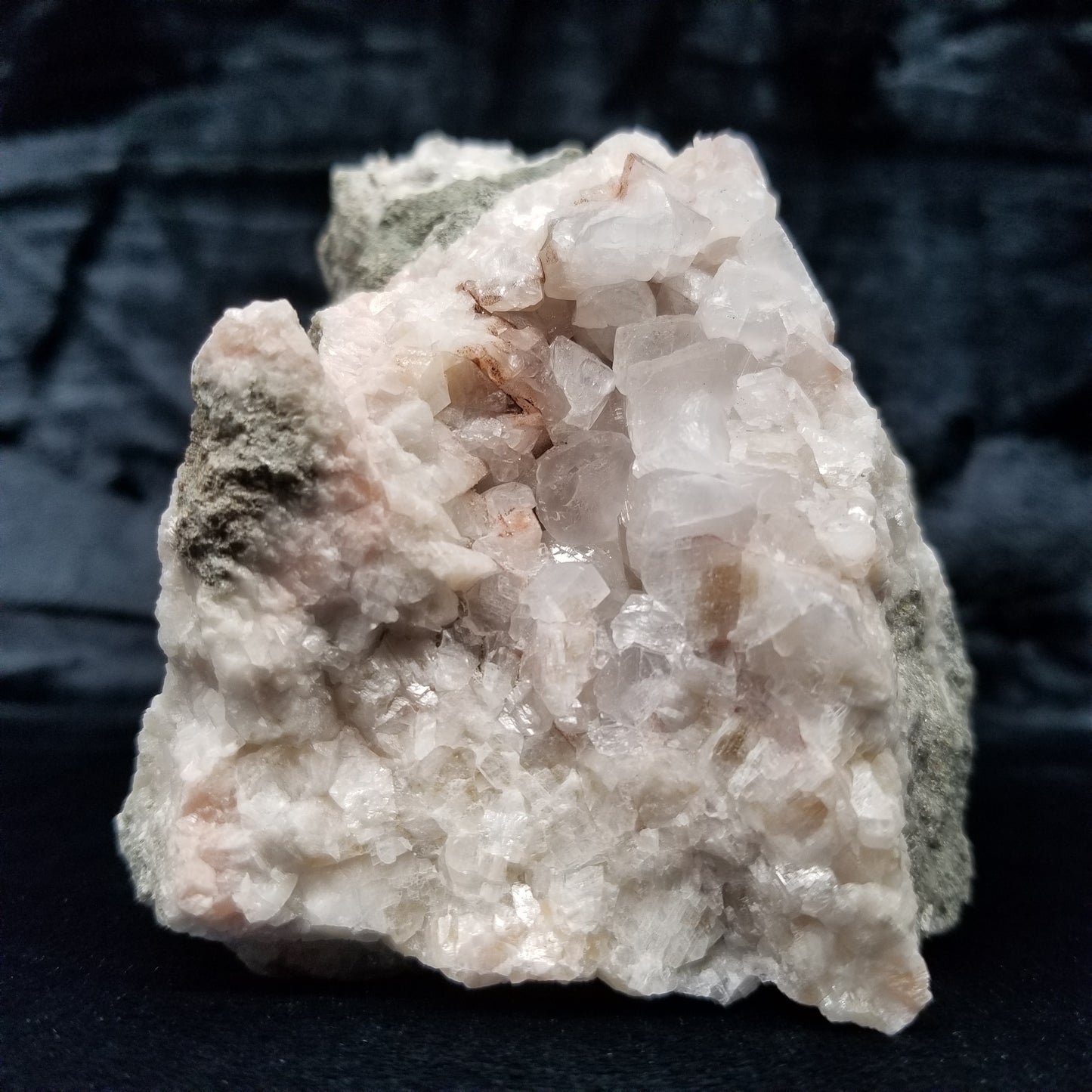 #11250 Clear Combined form Calcite with Hematite inclusions on matrix