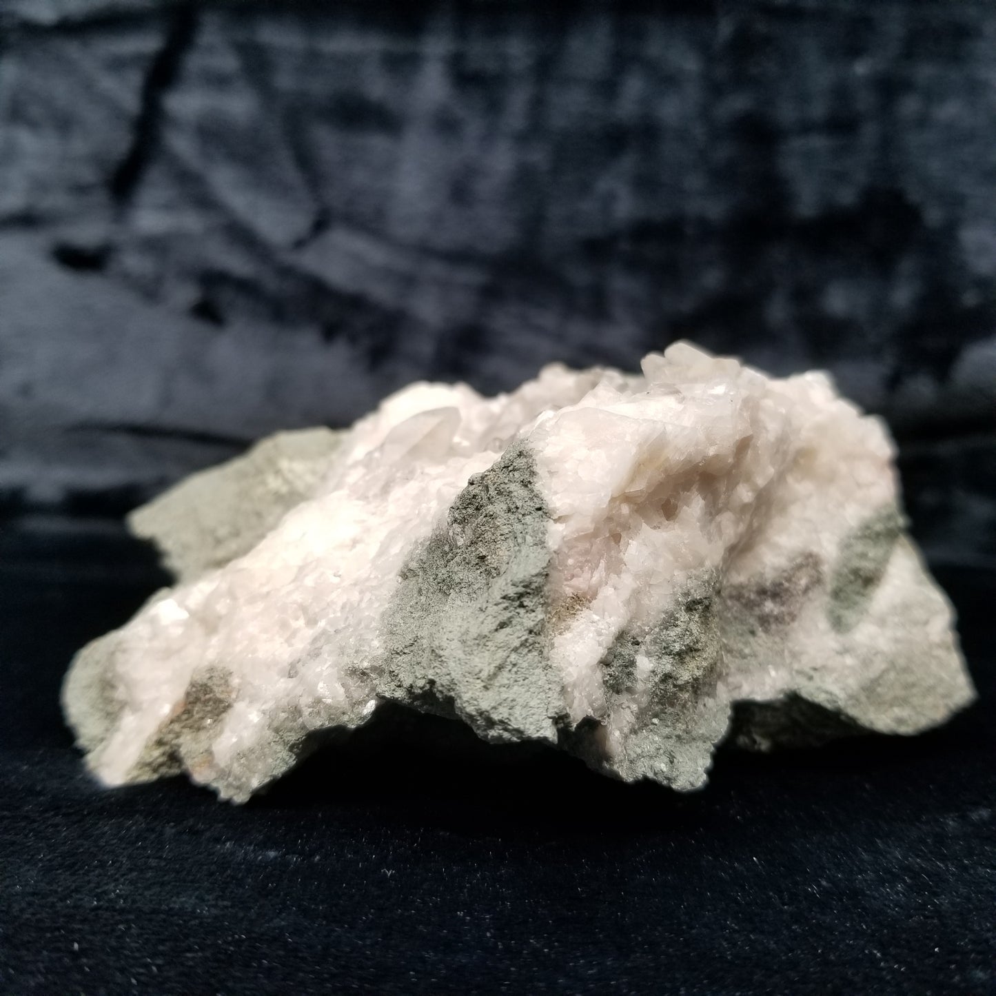 #11254 Chalcopyrite on clear Combined form Calcite with phantom Chalcopyrite inclusions