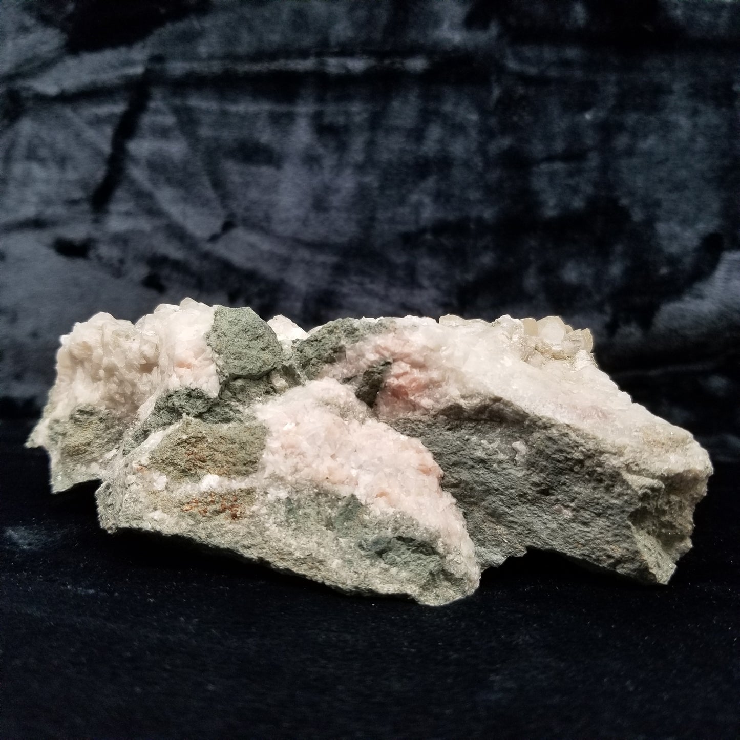 #11254 Chalcopyrite on clear Combined form Calcite with phantom Chalcopyrite inclusions