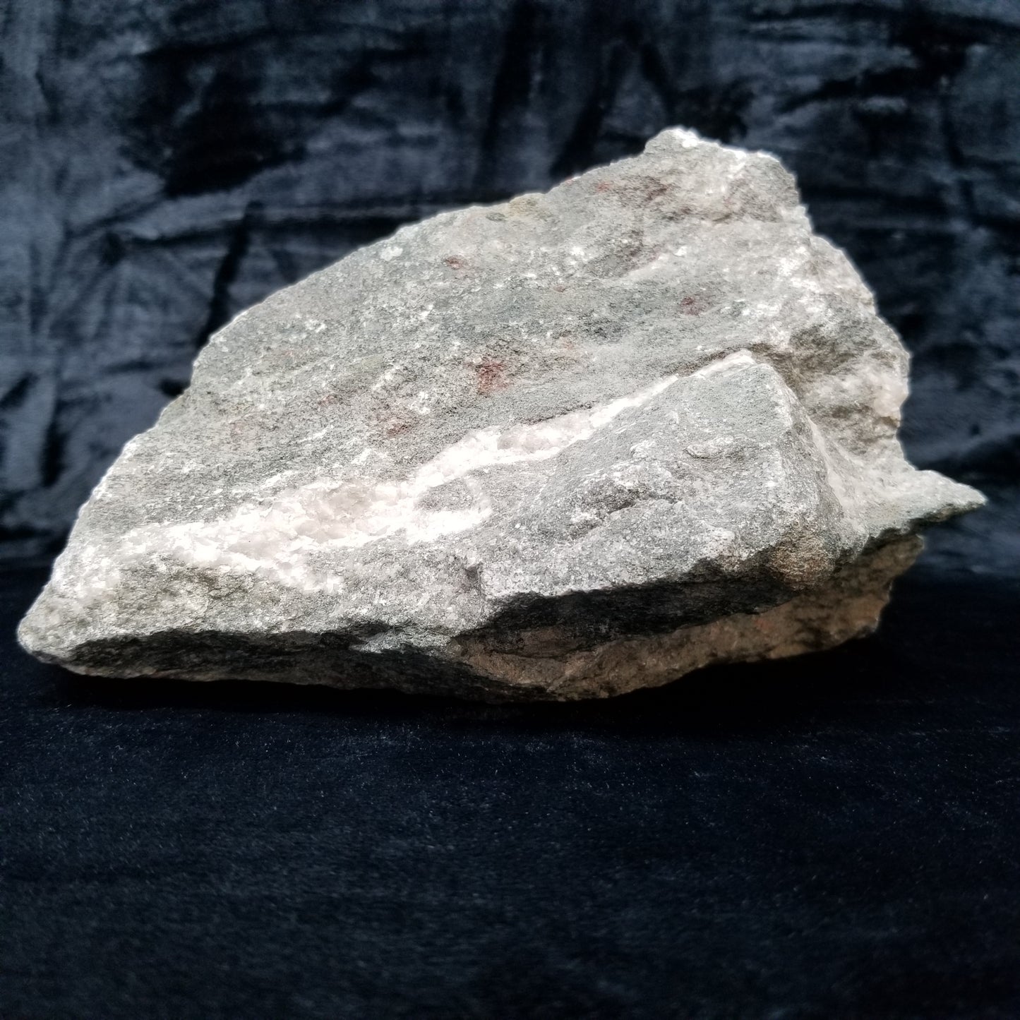 #11258 Chalcopyrite on clear Combined form Calcite cluster with phantom Hematite inclusions