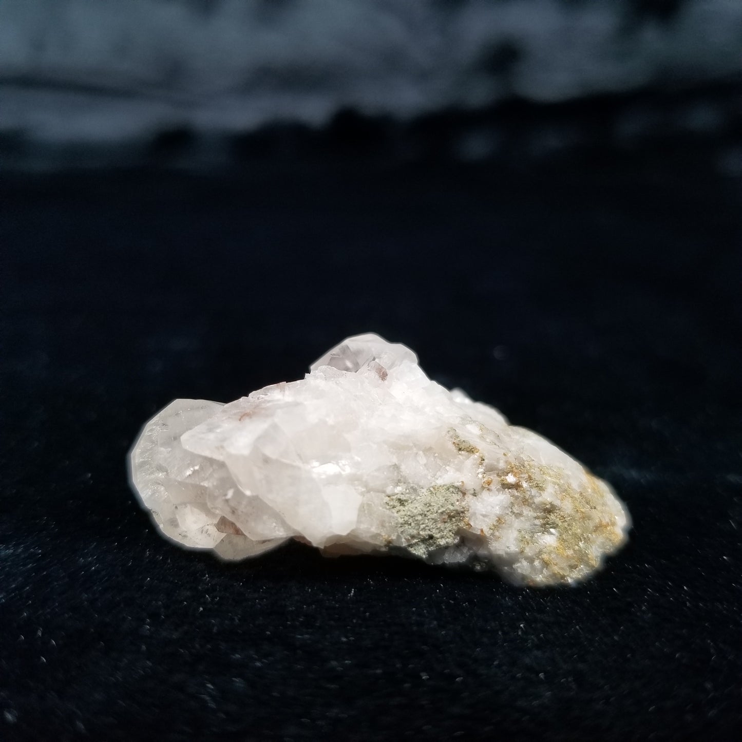 #11283 Chalcopyrite on clear Combined form Calcite formation on matrix
