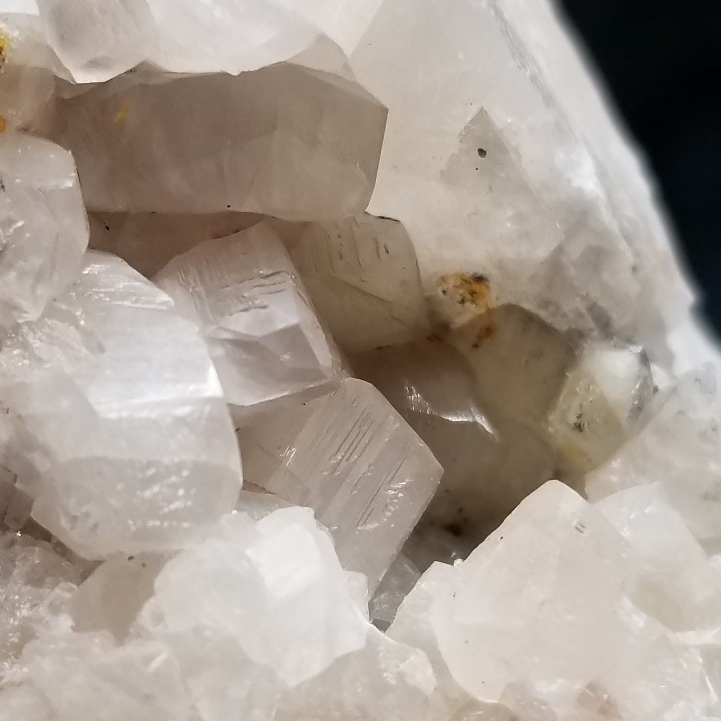 #11284 Chalcopyrite on clear Combined form Calcite on matrix