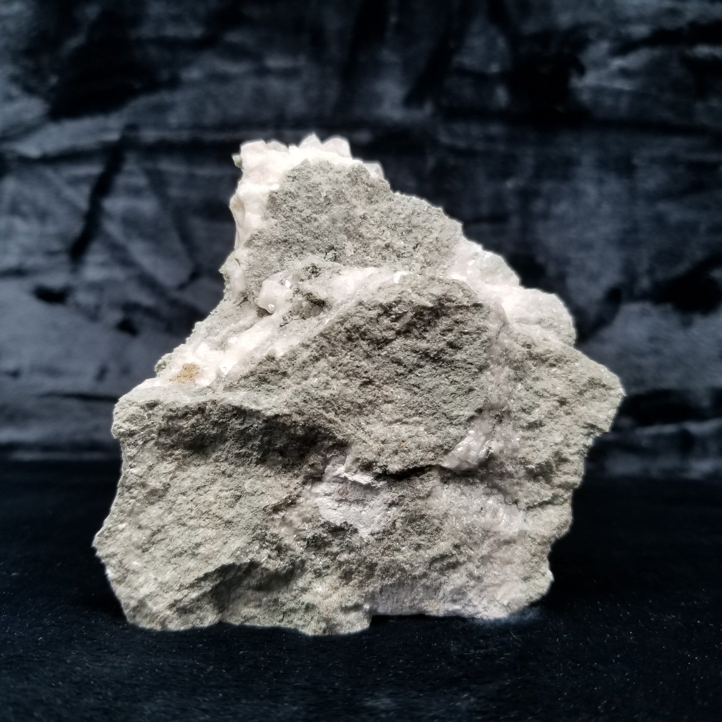 #11288 Green coating on clear Combined form Calcite on matrix
