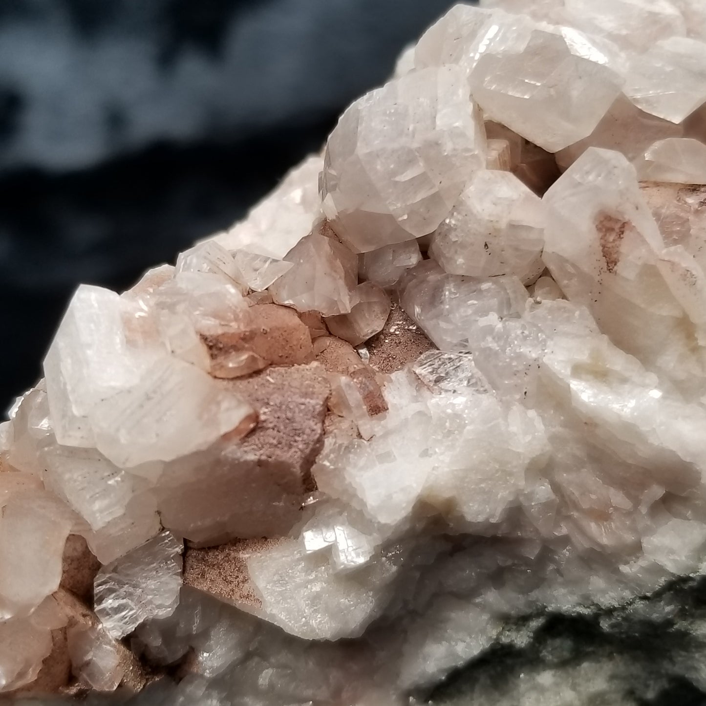 #11293 Clear Combined form Calcite formation with Hematite inclusions on matrix