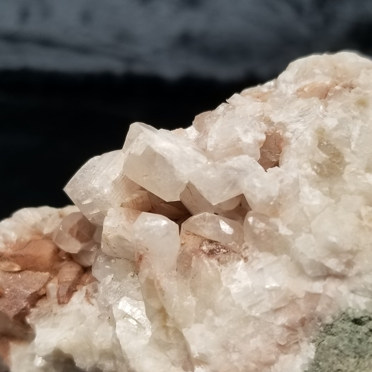 #11293 Clear Combined form Calcite formation with Hematite inclusions on matrix