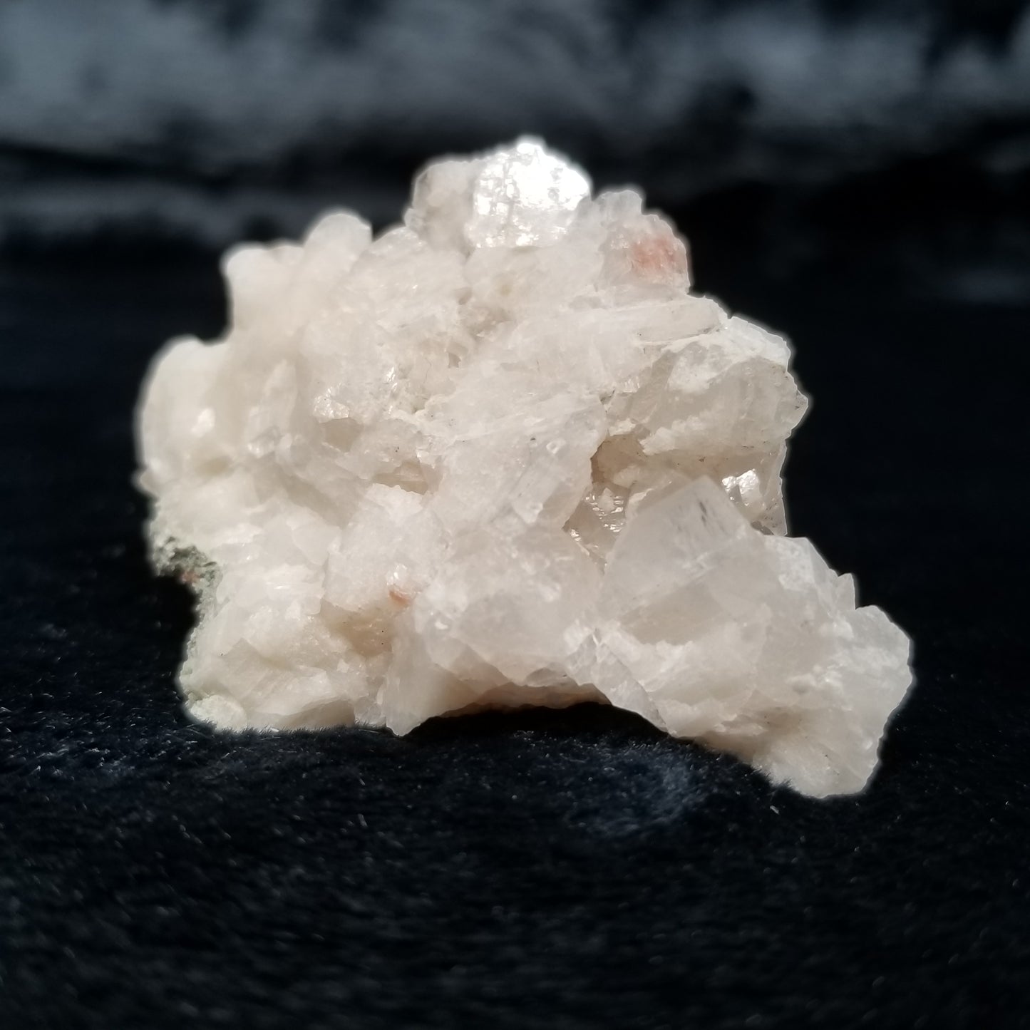 #11298 White Dolomite coating on white Combined form Calcite on matrix
