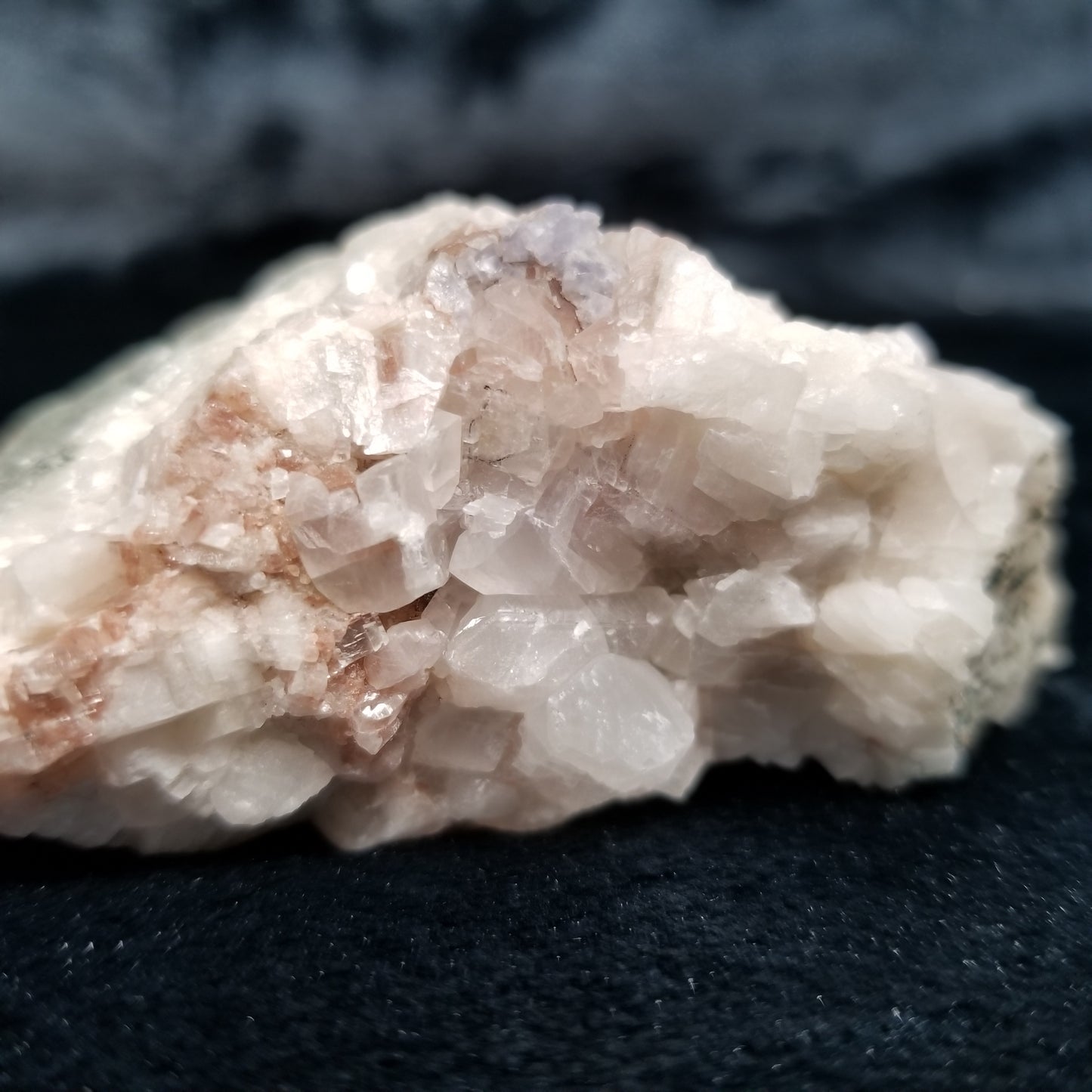 #11302 Clear Combined form Calcite with Hematite inclusions on matrix