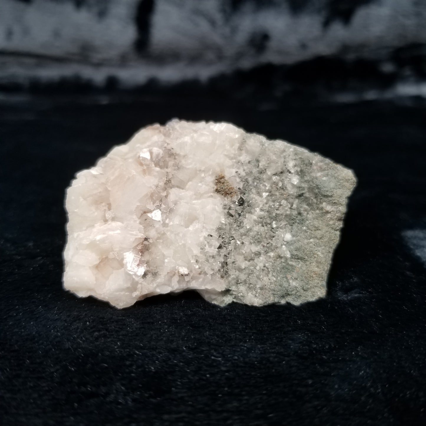 #11302 Clear Combined form Calcite with Hematite inclusions on matrix
