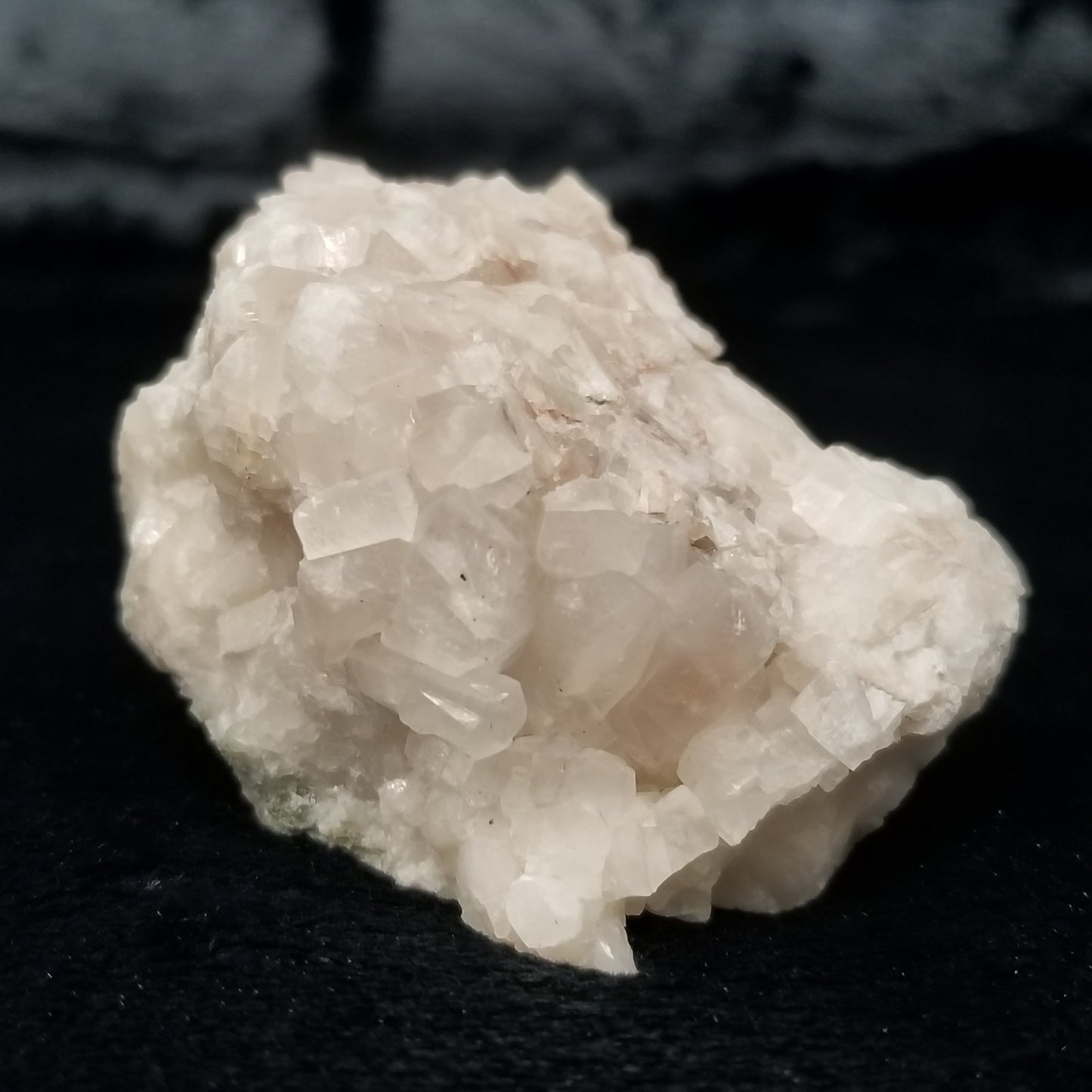 #11304 Chalcopyrite on clear Calcite on white Calcite on matrix