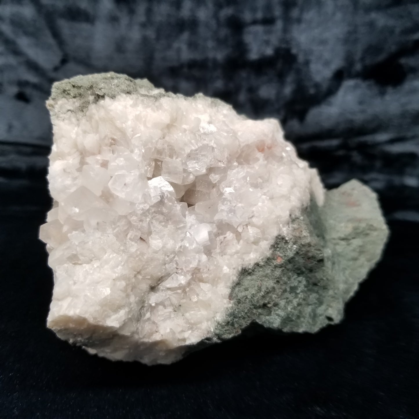#11310 Chalcopyrite on white and clear Combined form Calcite