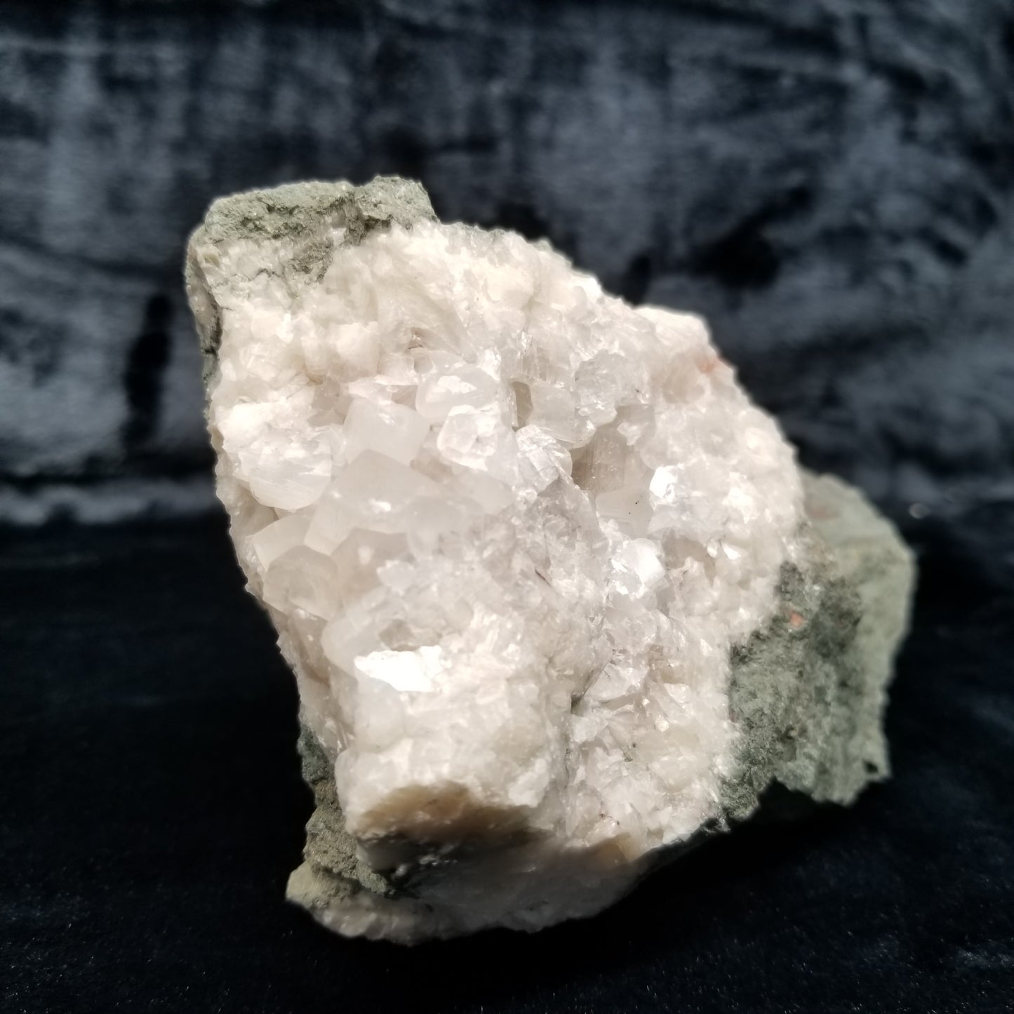 #11310 Chalcopyrite on white and clear Combined form Calcite
