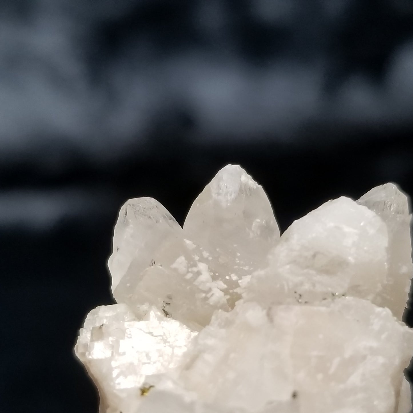 #11312 White Dolomite and Chalcopyrite on clear Combined form Calcite on matrix