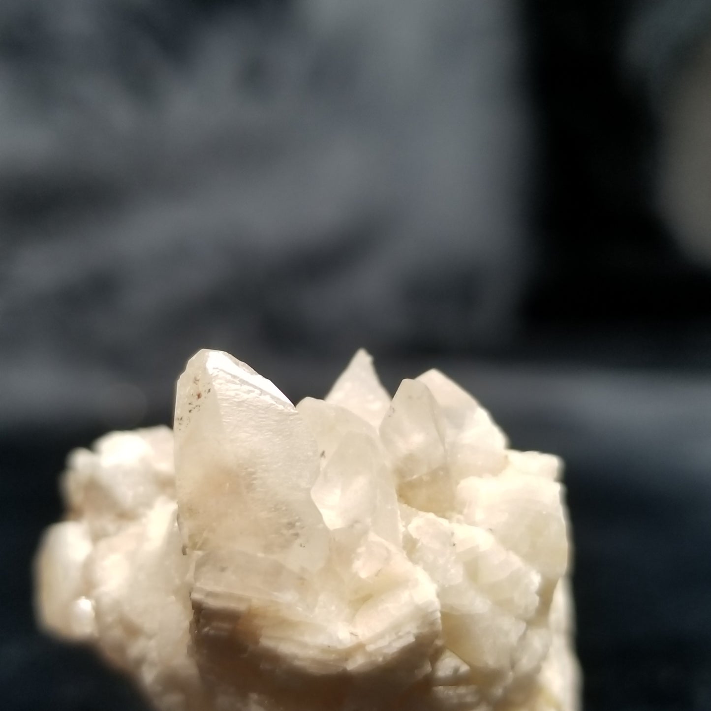 #11315 Chalcopyrite on clear Combined form Calcite with Hematite inclusions on matrix