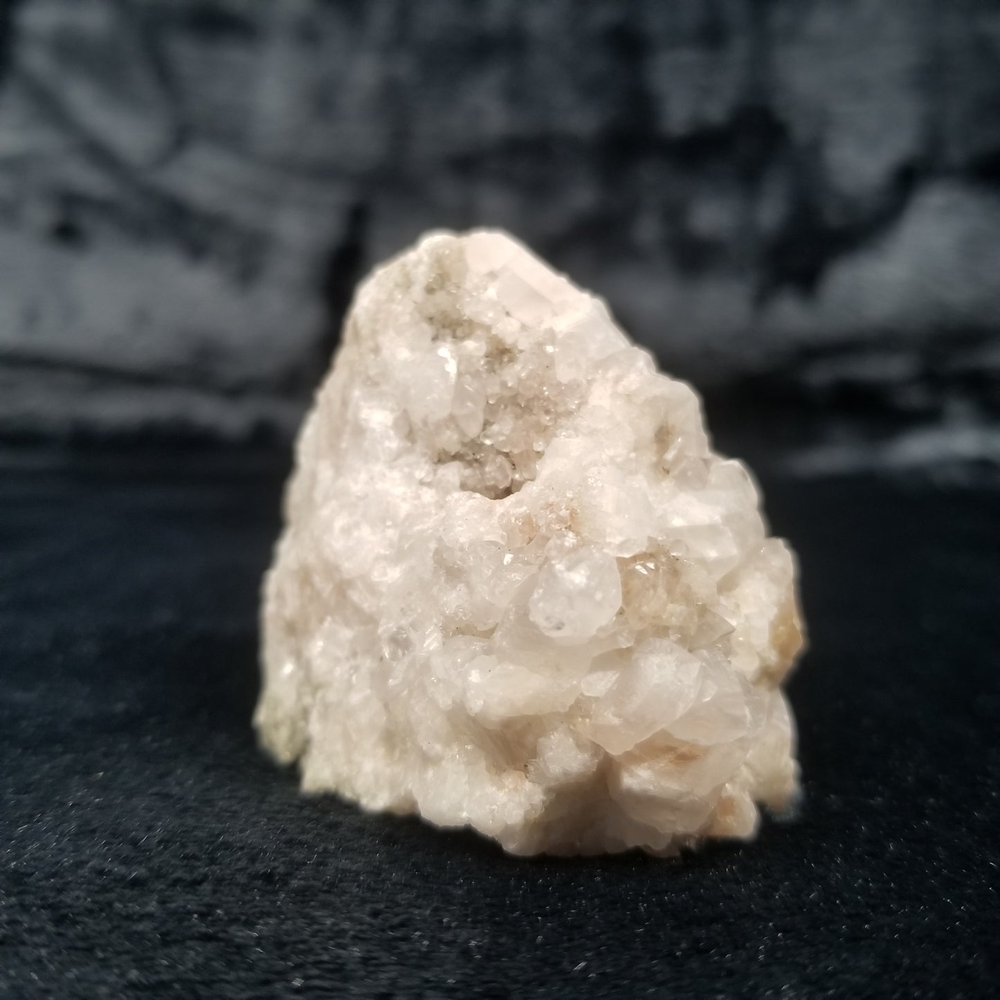 #11320 Spirit Quartz on white Combined form Calcite on matrix