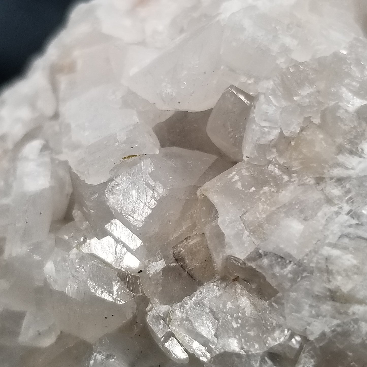 #11320 Spirit Quartz on white Combined form Calcite on matrix