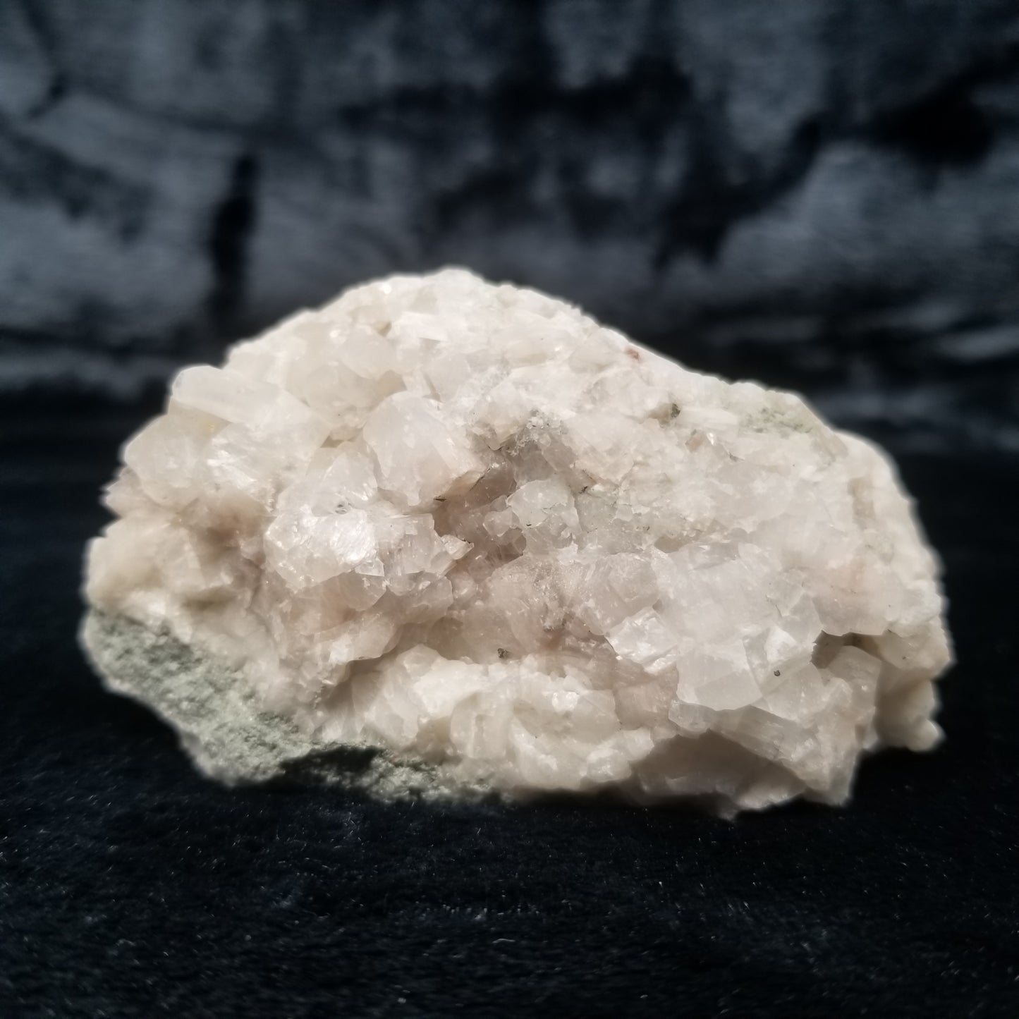 #11321 Clear Combined form Calcite on white Calcite matrix