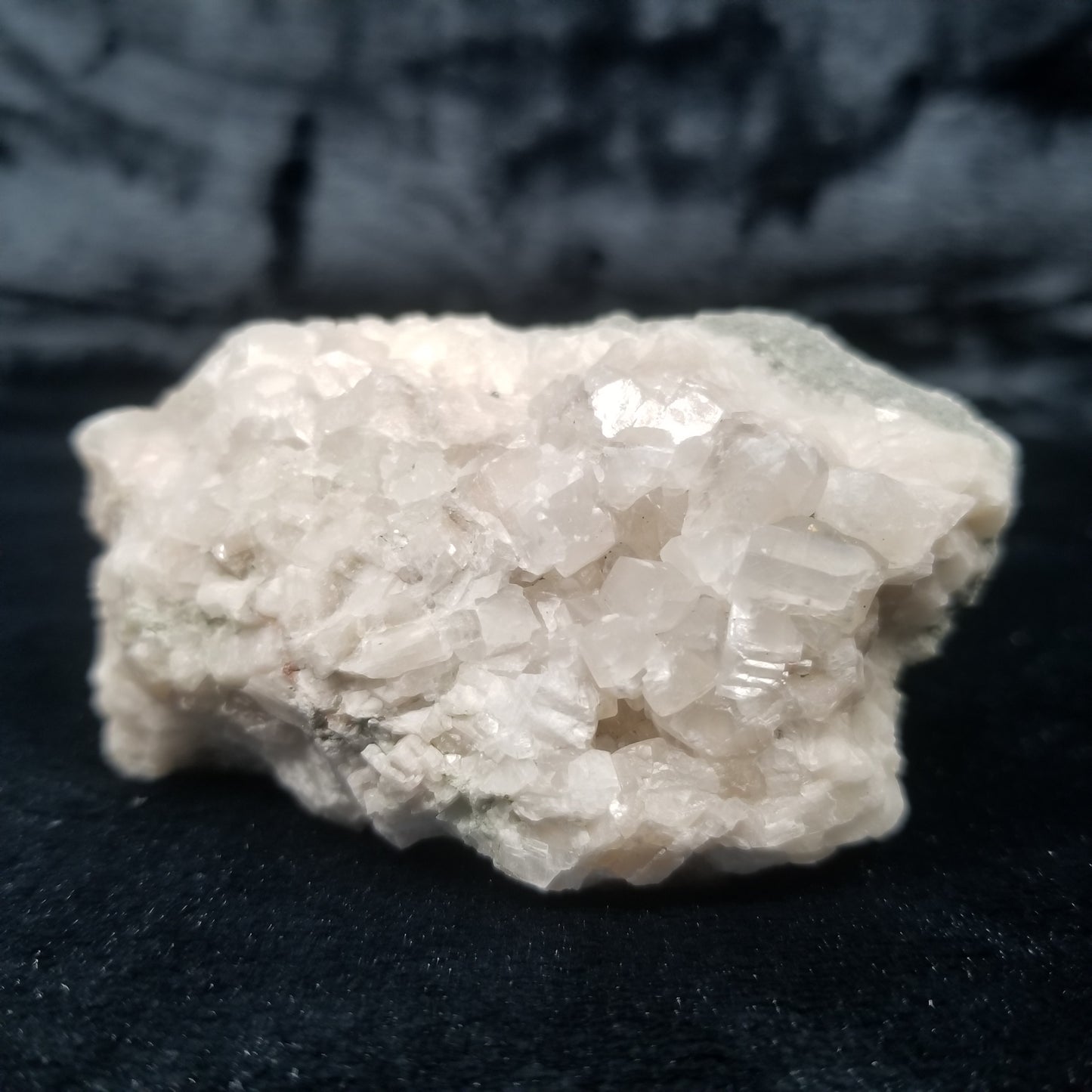 #11321 Clear Combined form Calcite on white Calcite matrix