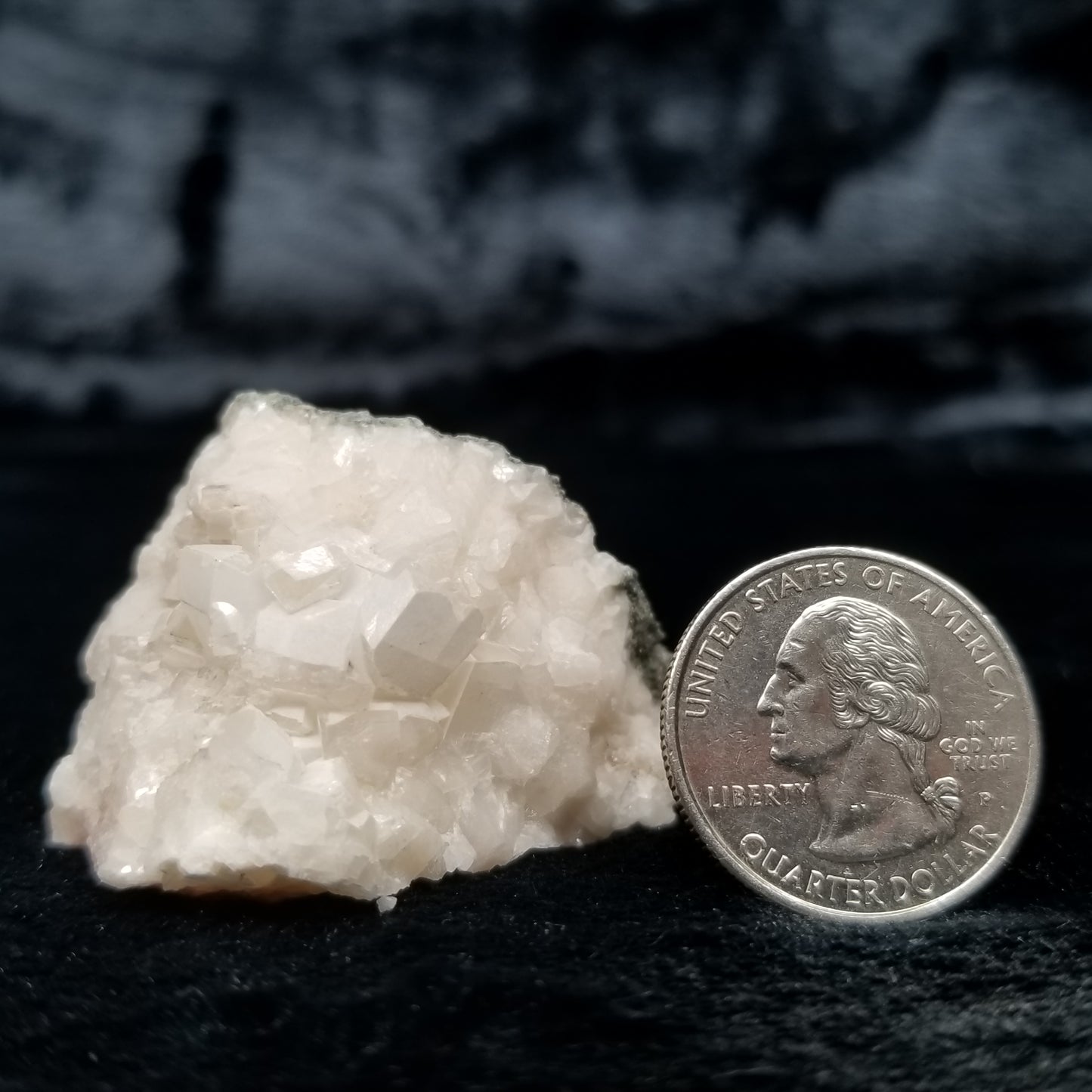 #11324 White Dolomite on Combined form Calcite on matrix