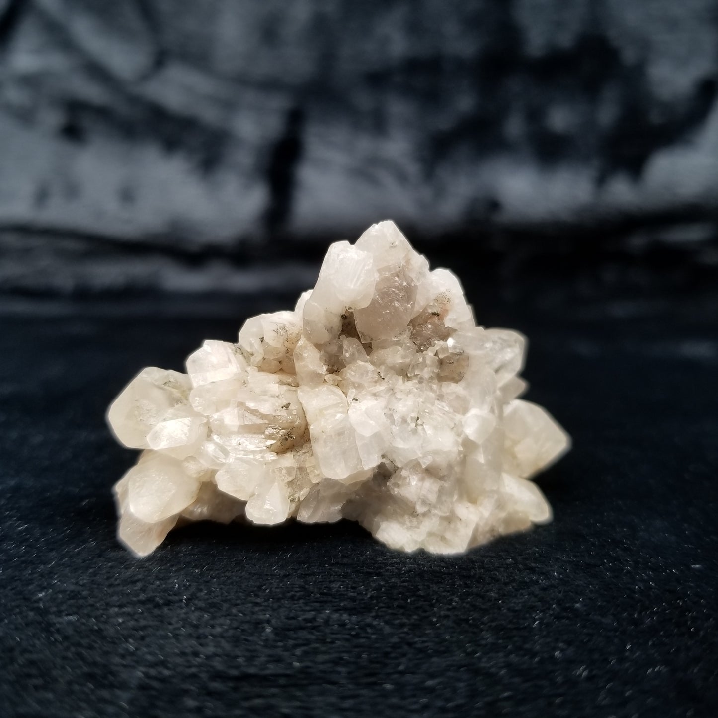 #11331 Clear Combined form Calcite cluster on matrix
