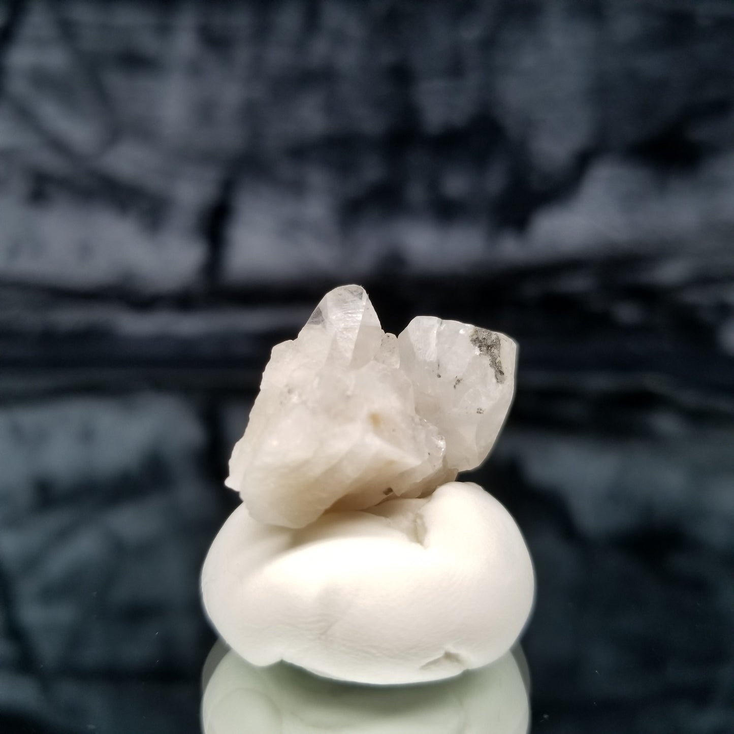 #11334 Chalcopyrite on clear Combined form Calcite on matrix