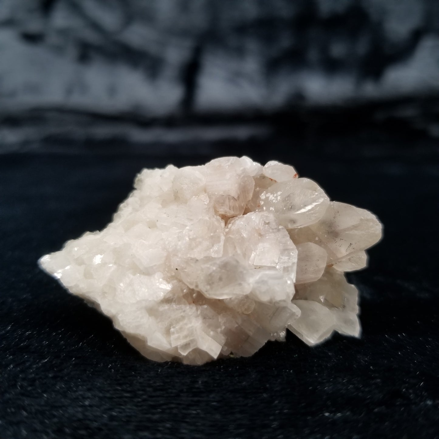 #11335 Clear Combined form Calcite cluster with Hematite inclusions on matrix